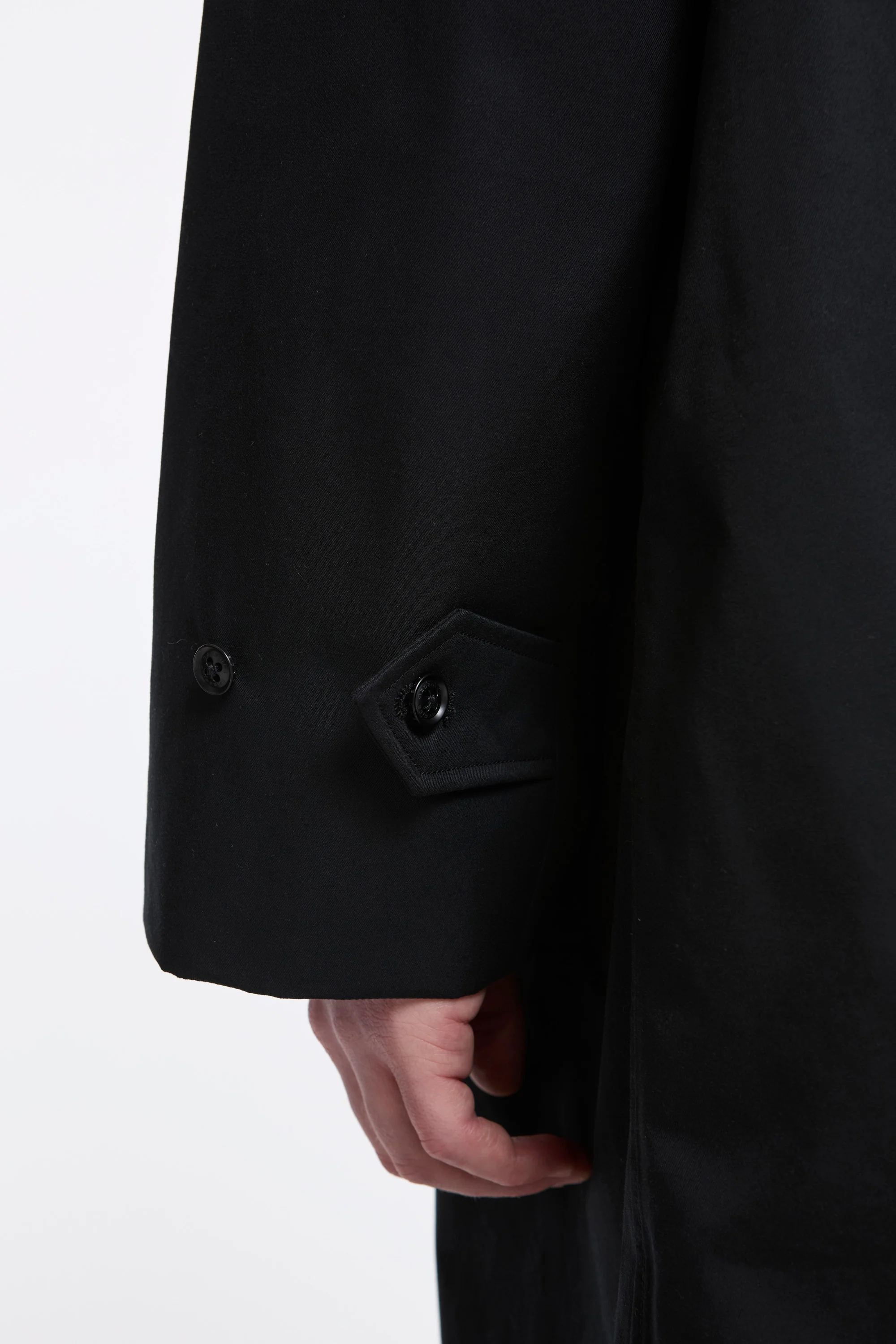 2L Cotton Gore-Tex Balmacaan Coat Black - Image 7