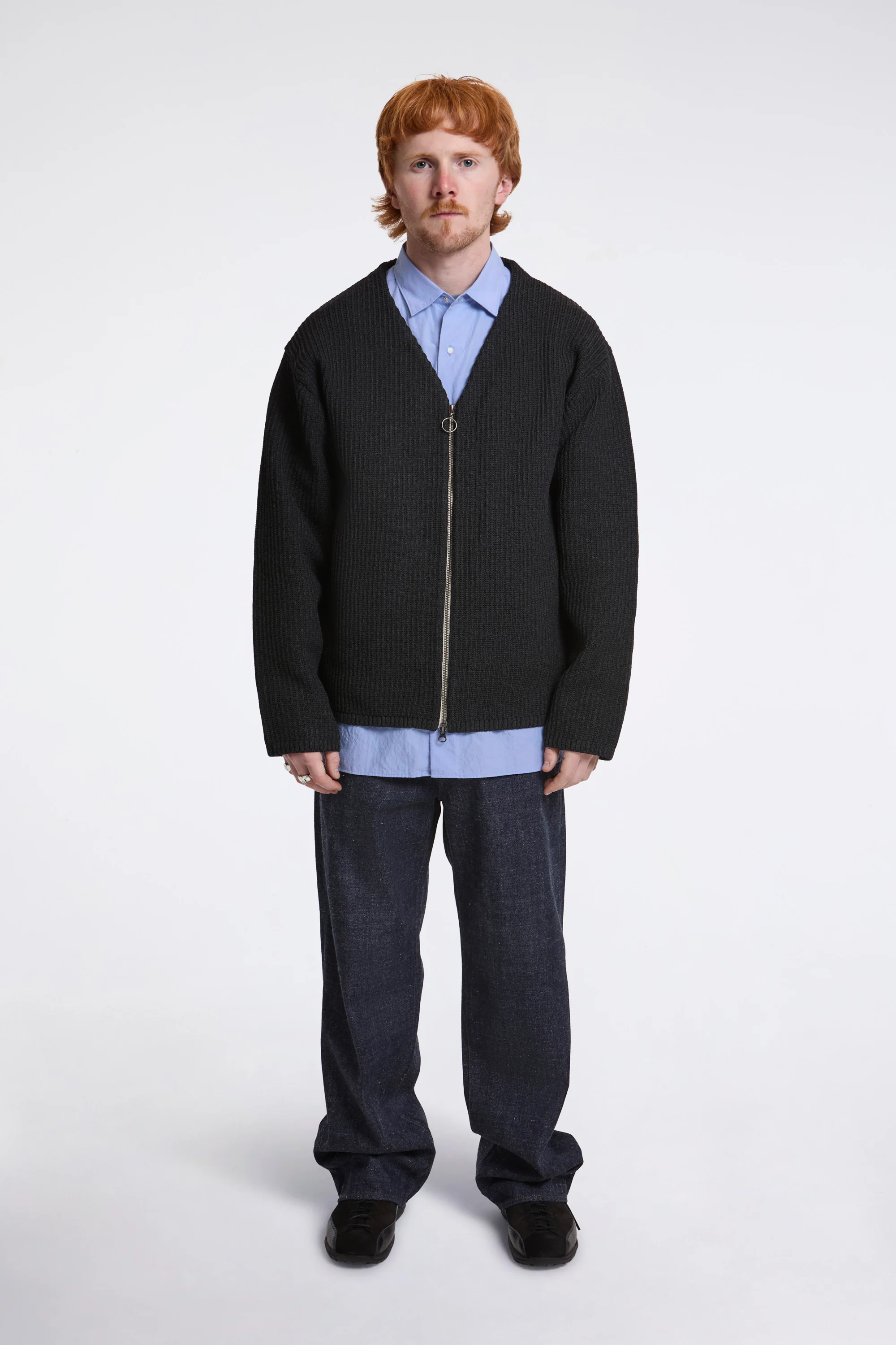 5G Zip Cardigan Black - Image 2