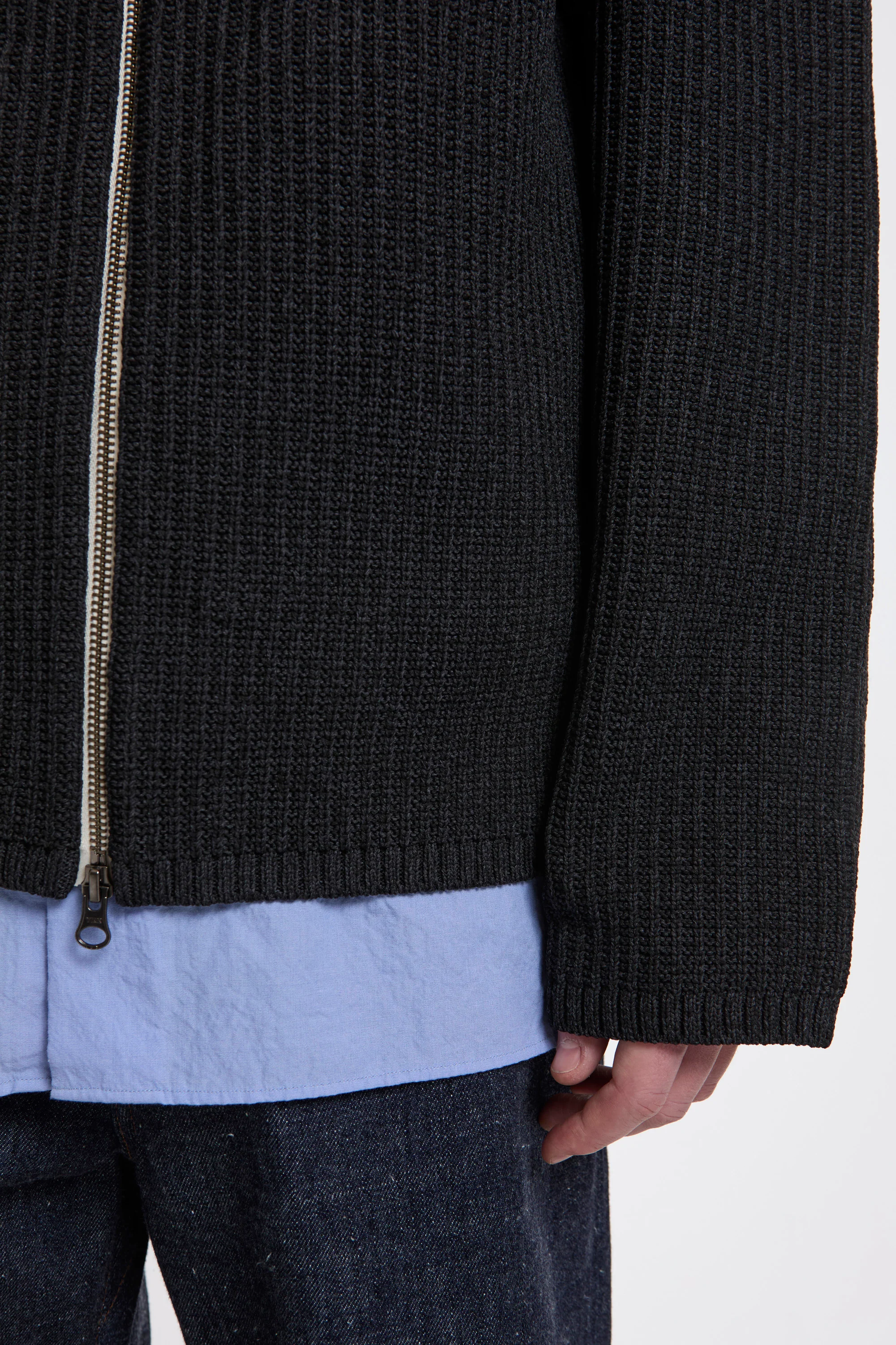 5G Zip Cardigan Black - Image 4