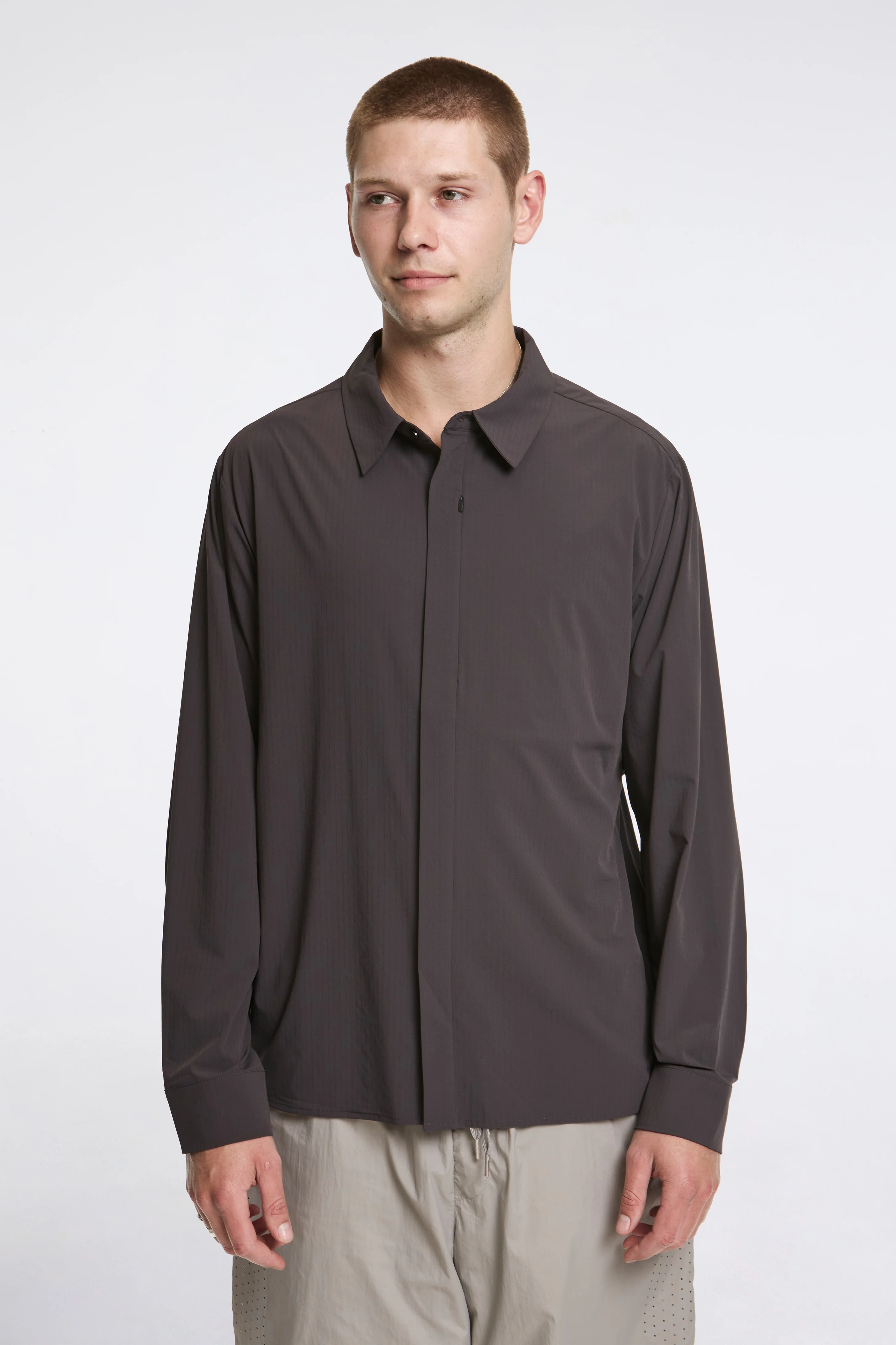 Align Button Up Shirt Charcoal Black - Image 2