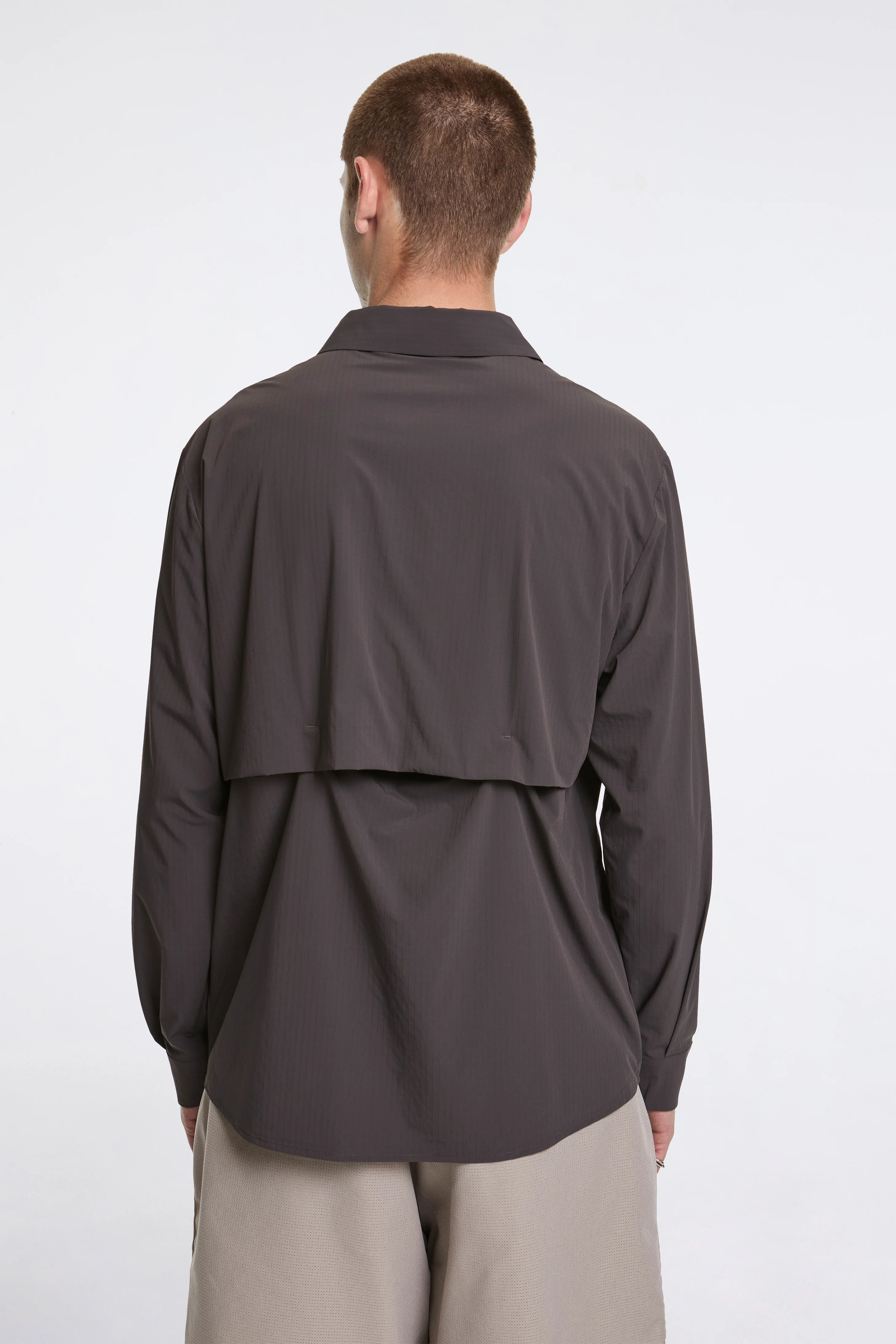 Align Button Up Shirt Charcoal Black - Image 4
