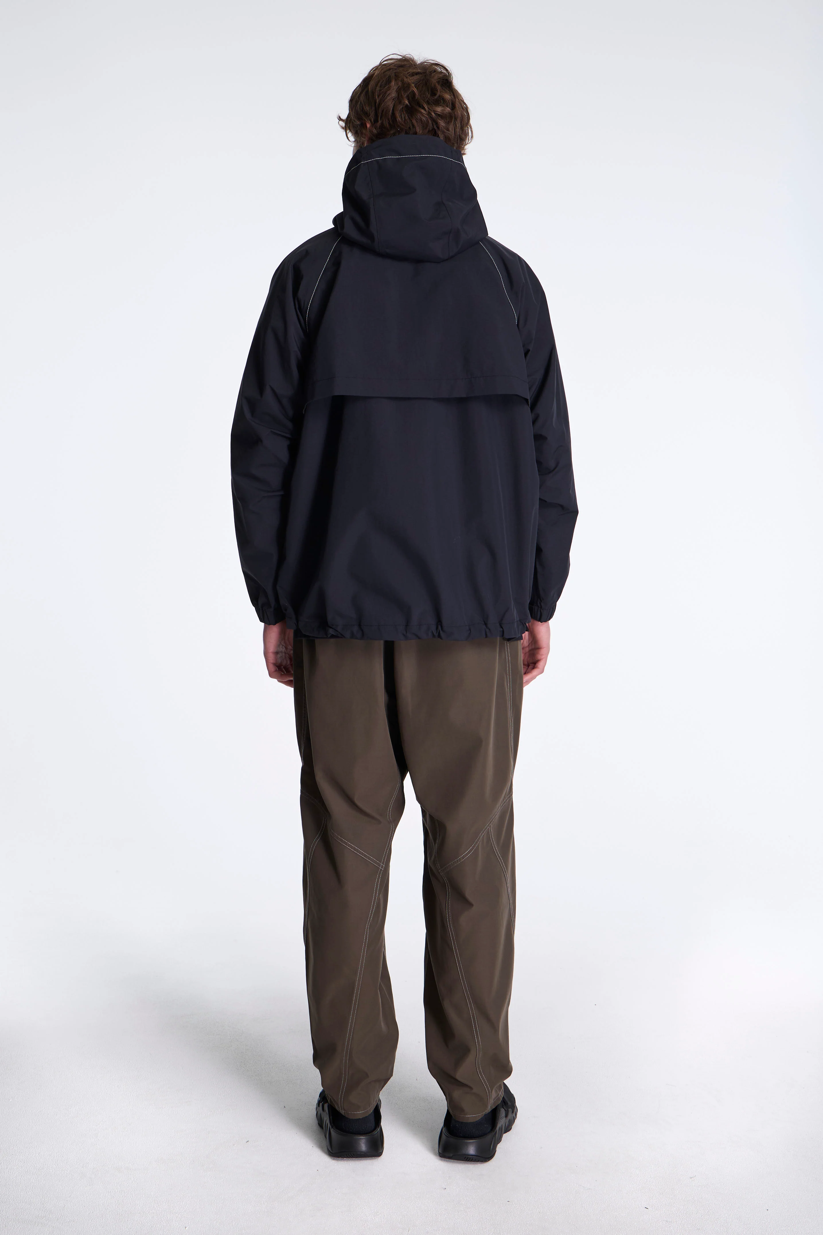 Loose Fitting Rain Jacket Black - Image 5