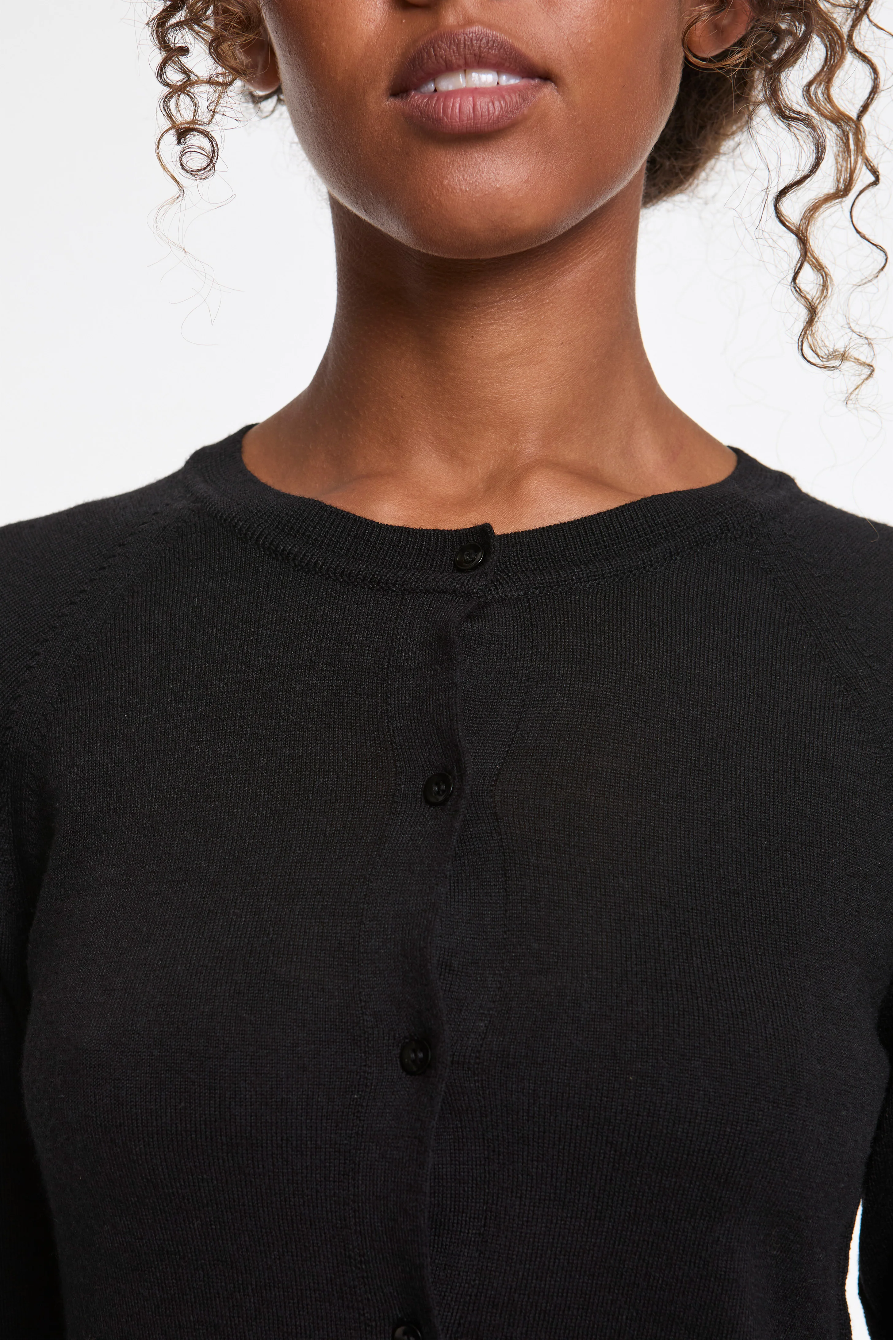 Appointment Cardigan Black Merino Silk - Image 3