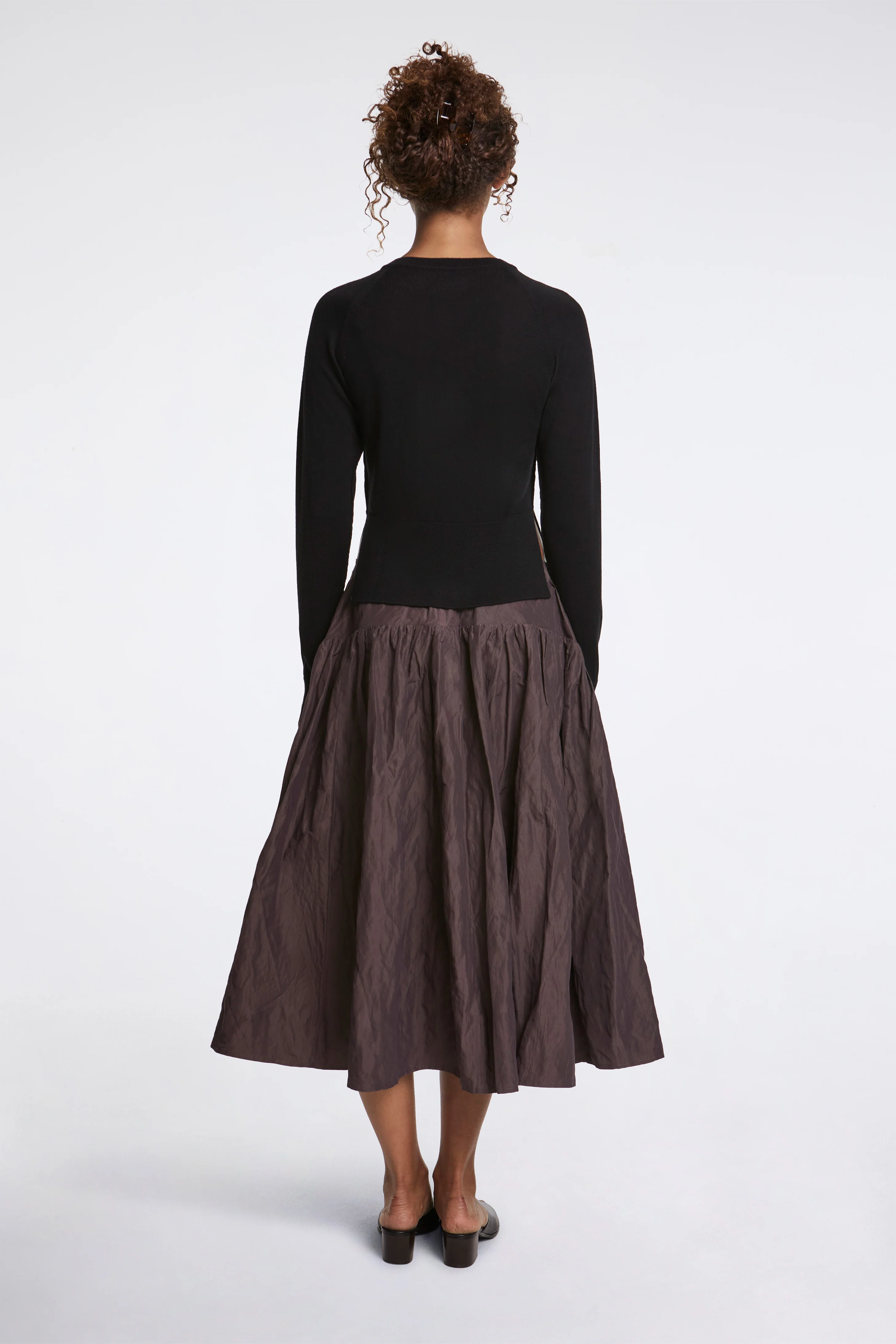 Appointment Cardigan Black Merino Silk - Image 5