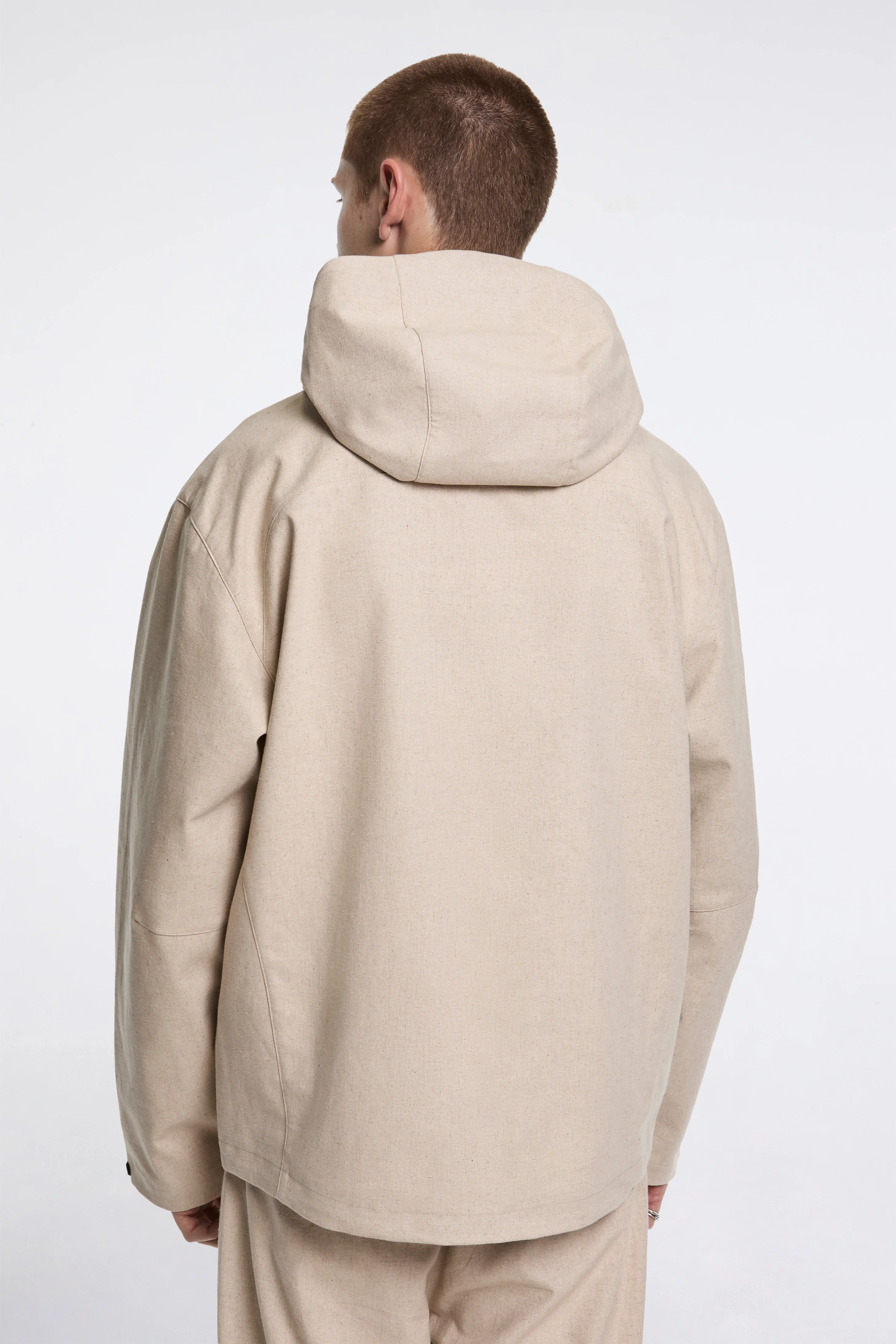 Arc Linen Cotton Mixed Wp Jacket Beige - Image 2