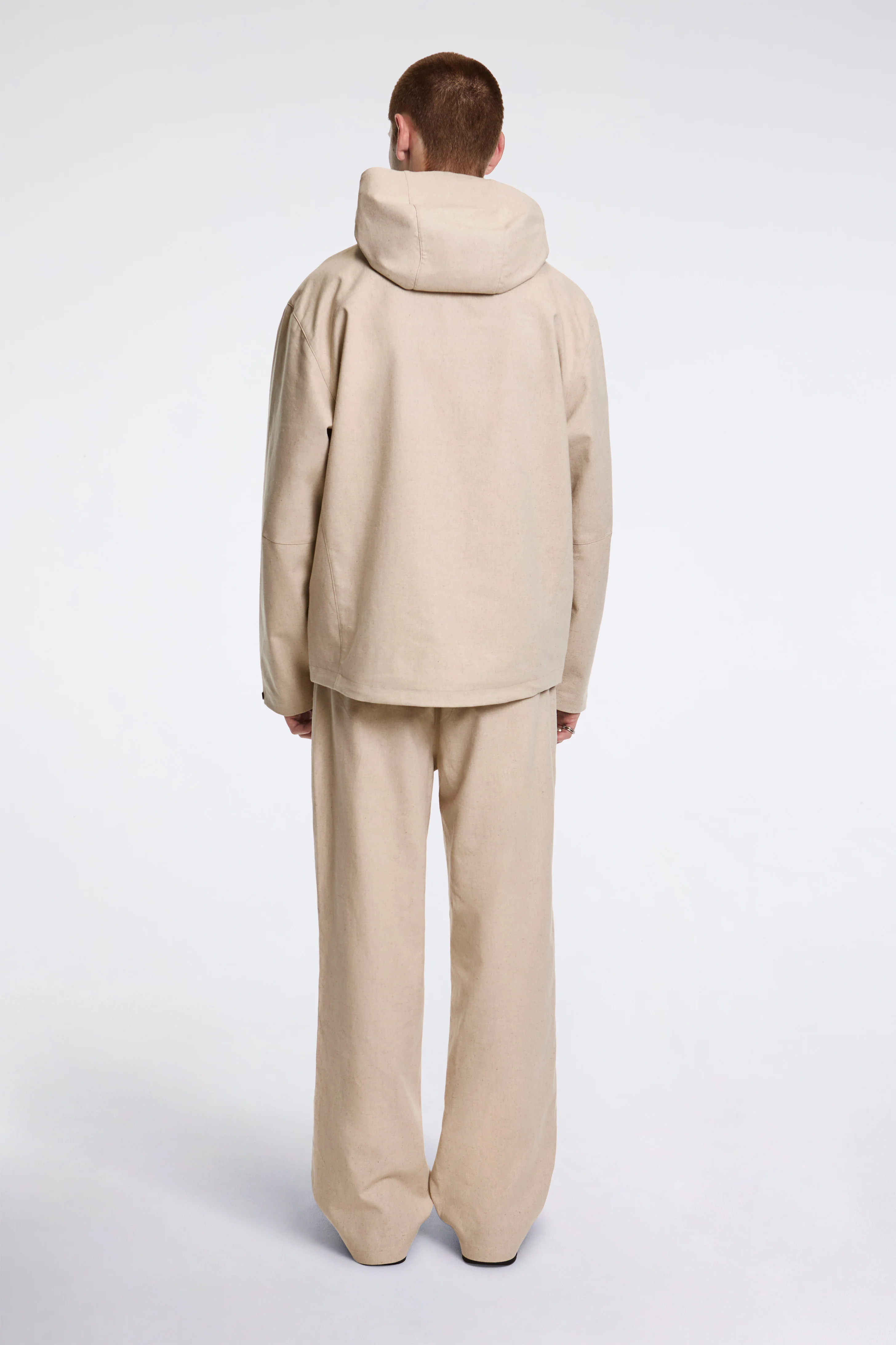 Arc Linen Cotton Mixed Wp Jacket Beige - Image 7
