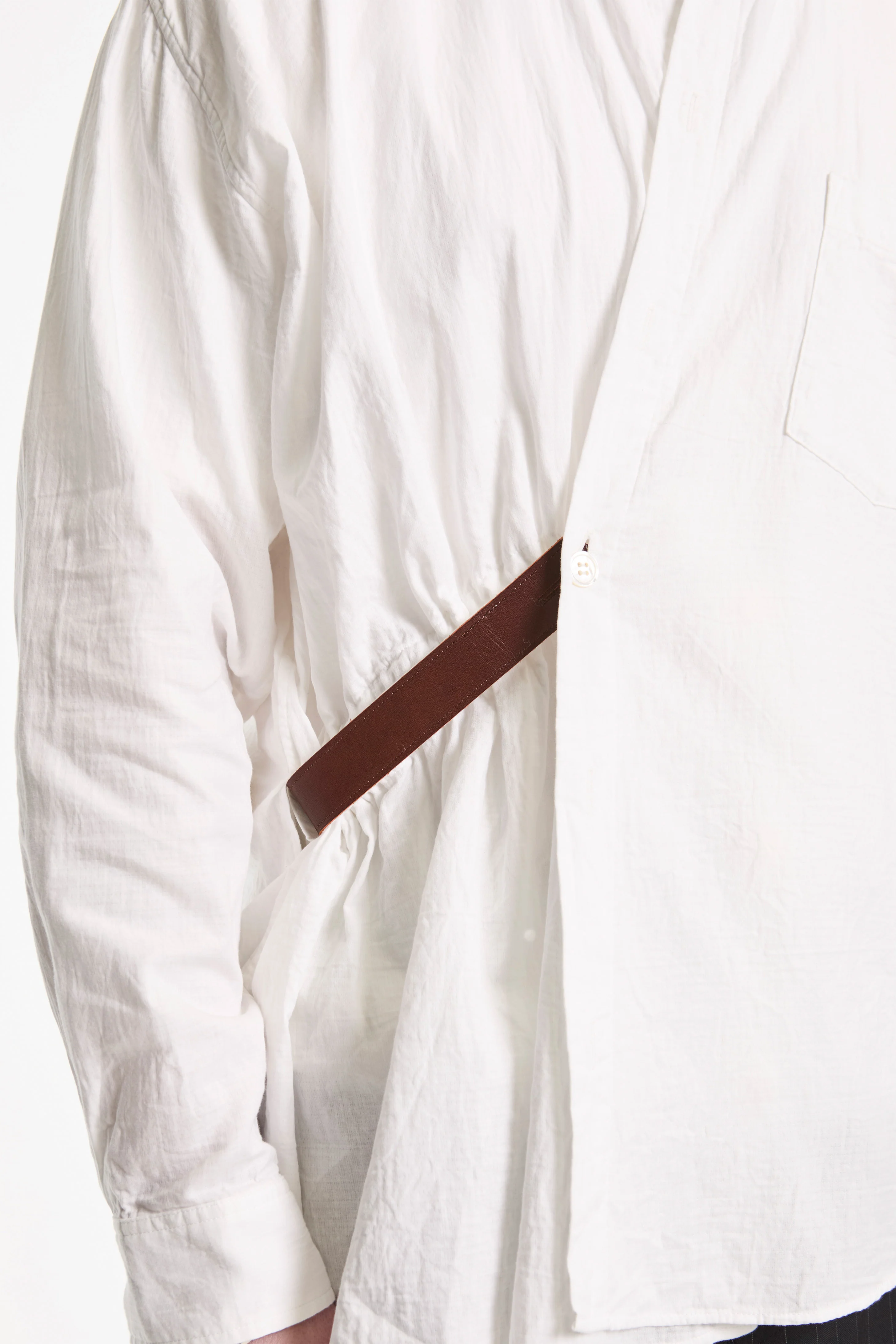 Asymmetric Shirt White - Image 3