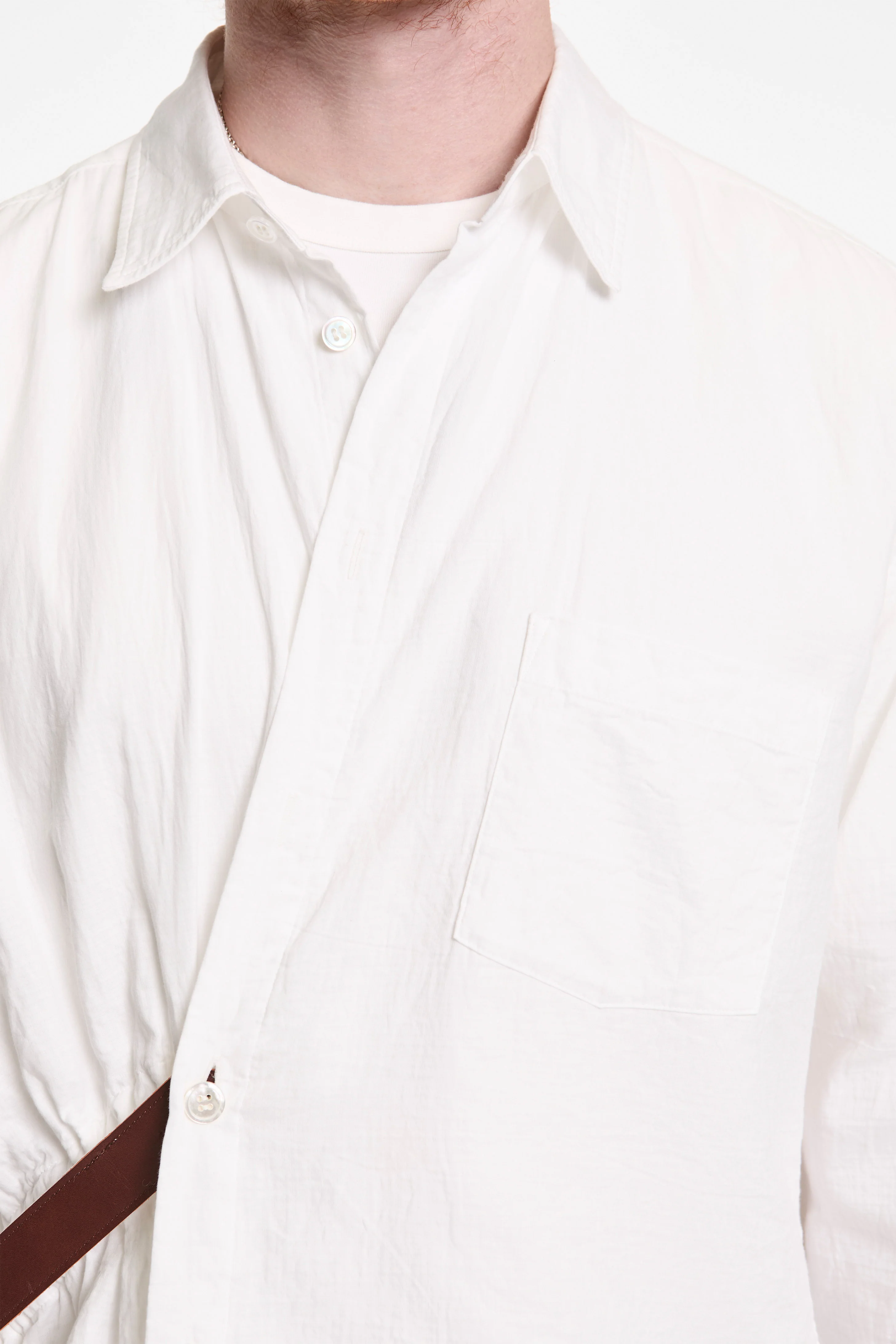 Asymmetric Shirt White - Image 4
