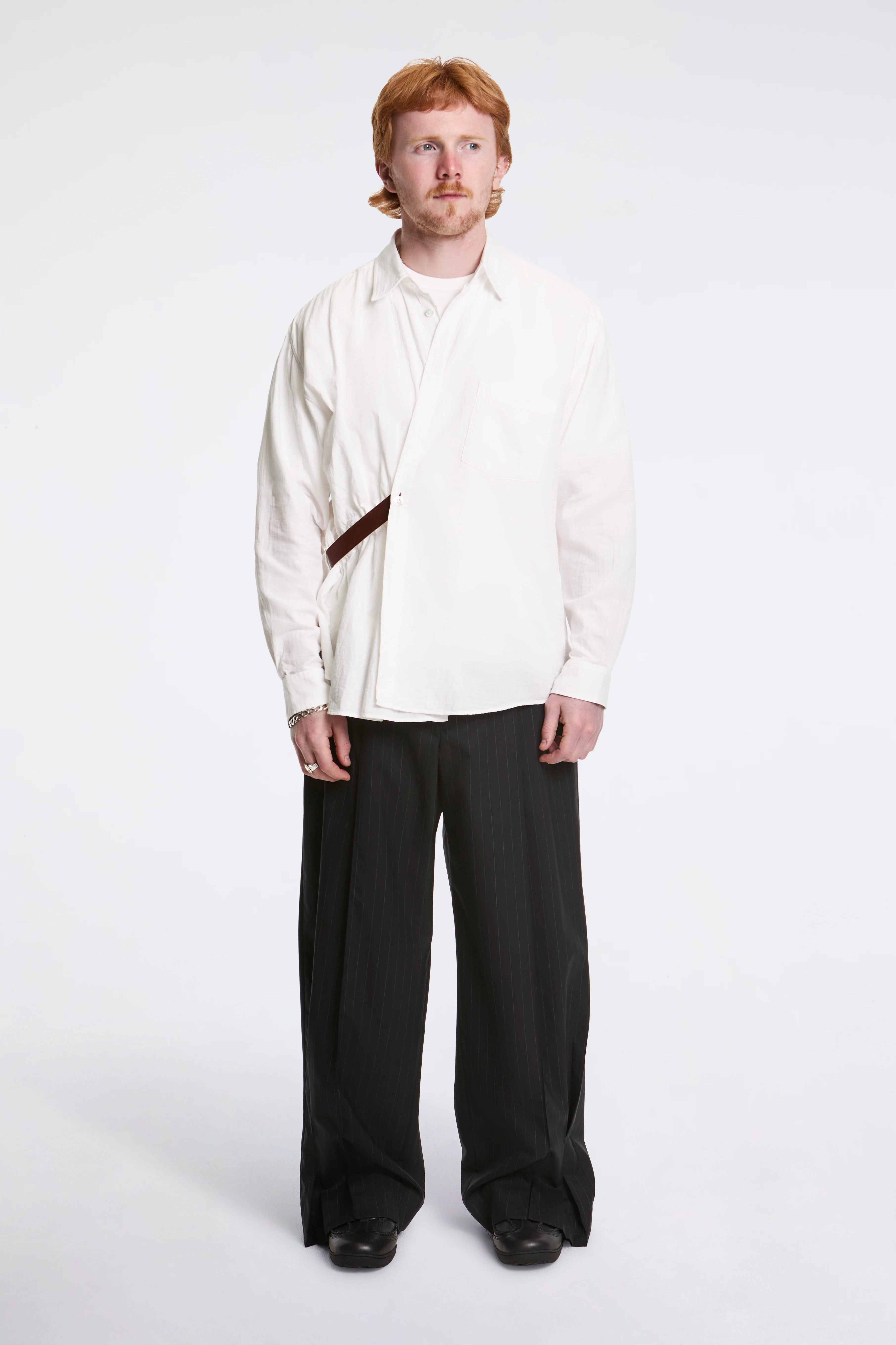 Asymmetric Shirt White - Image 5