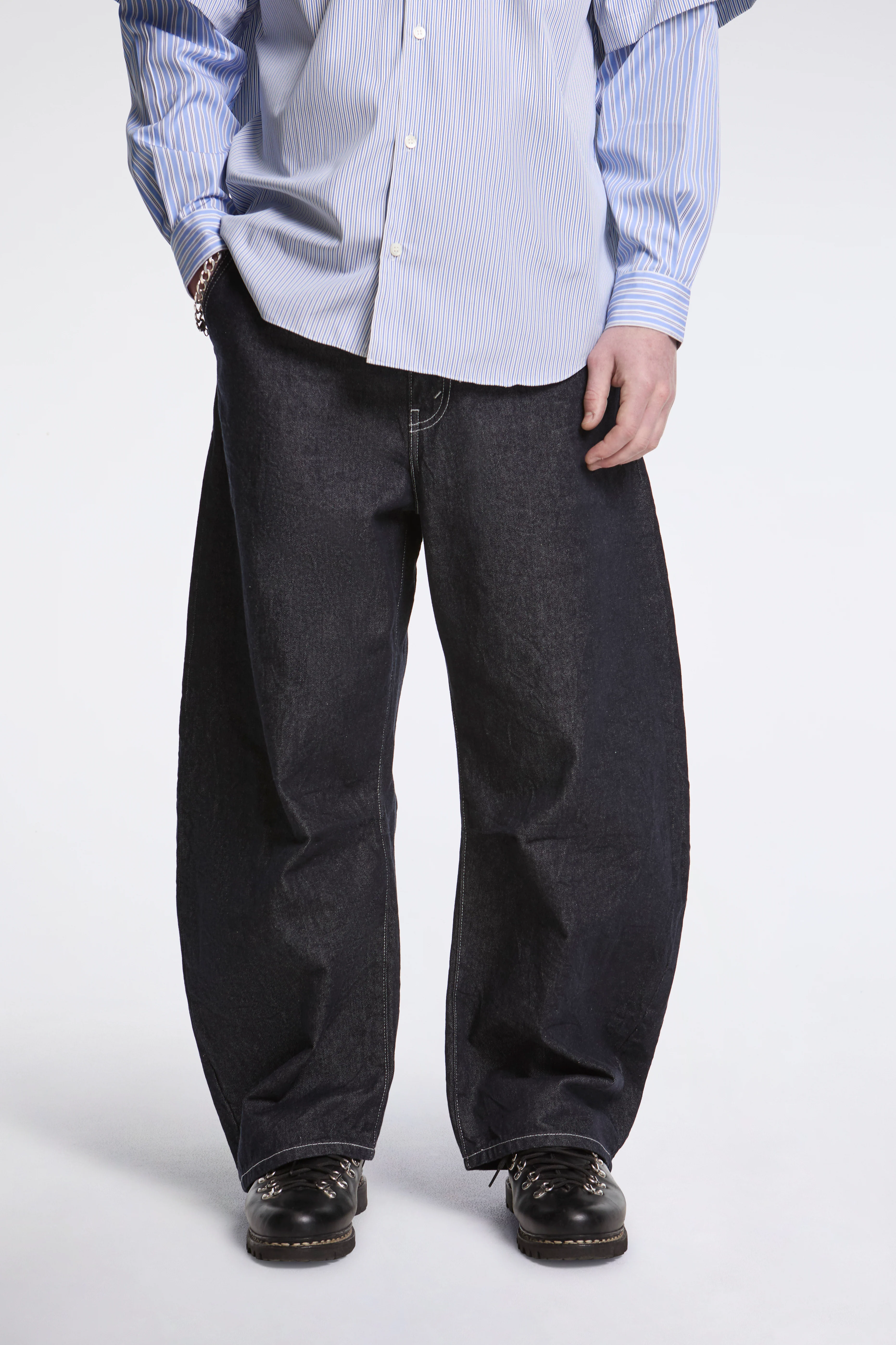Barell Leg Denim Trouser Indigo - Image 2