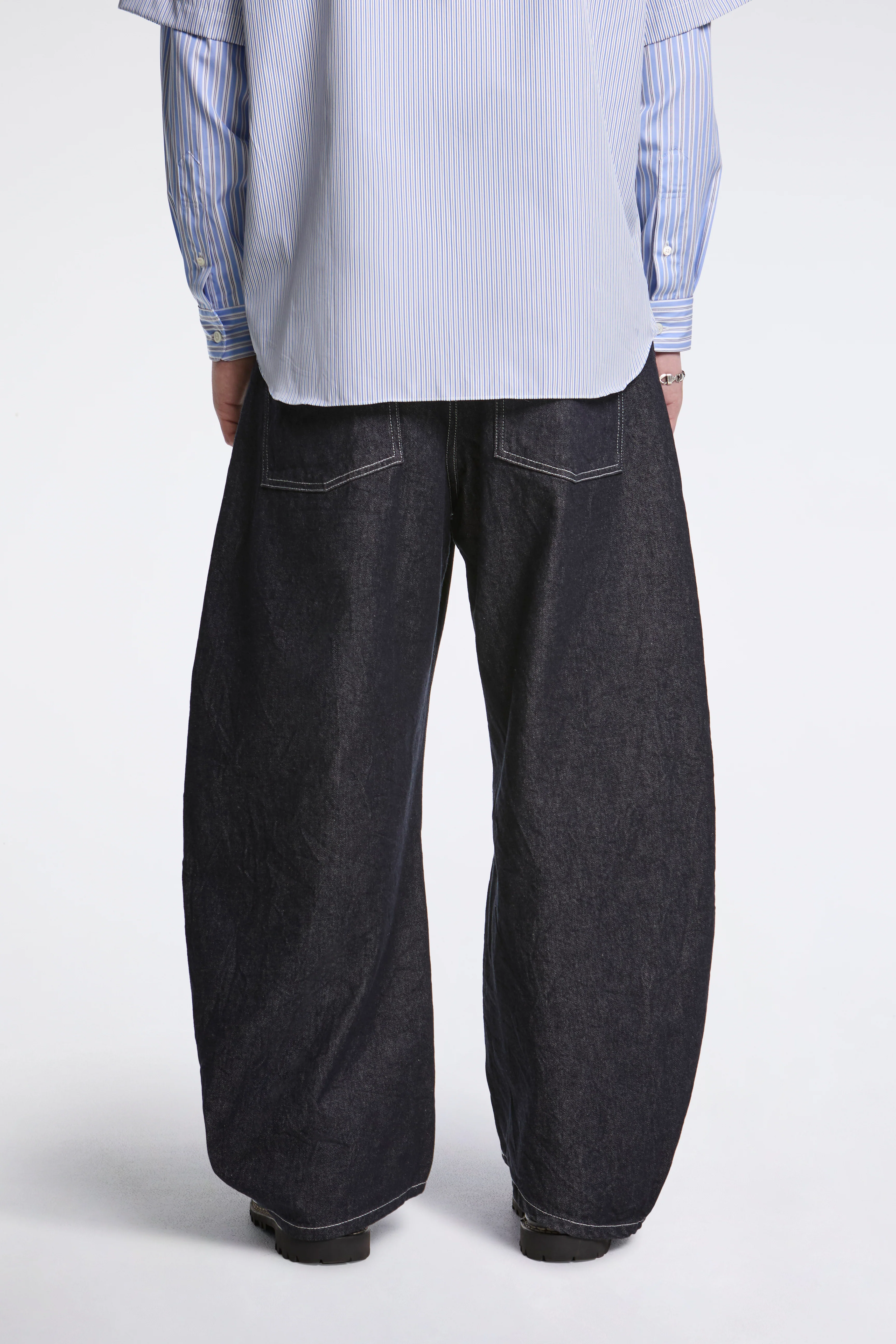Barell Leg Denim Trouser Indigo - Image 5