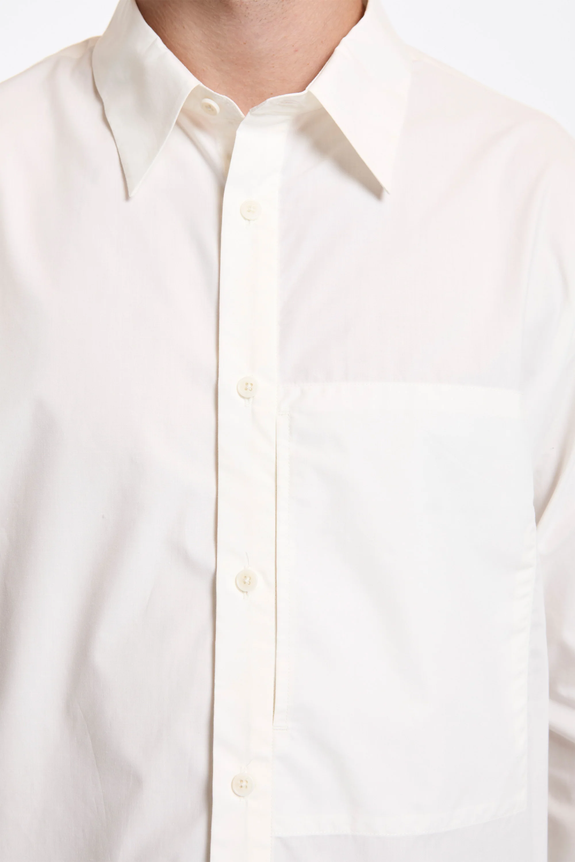 Basic Pocket Shirt Ivory - Image 3