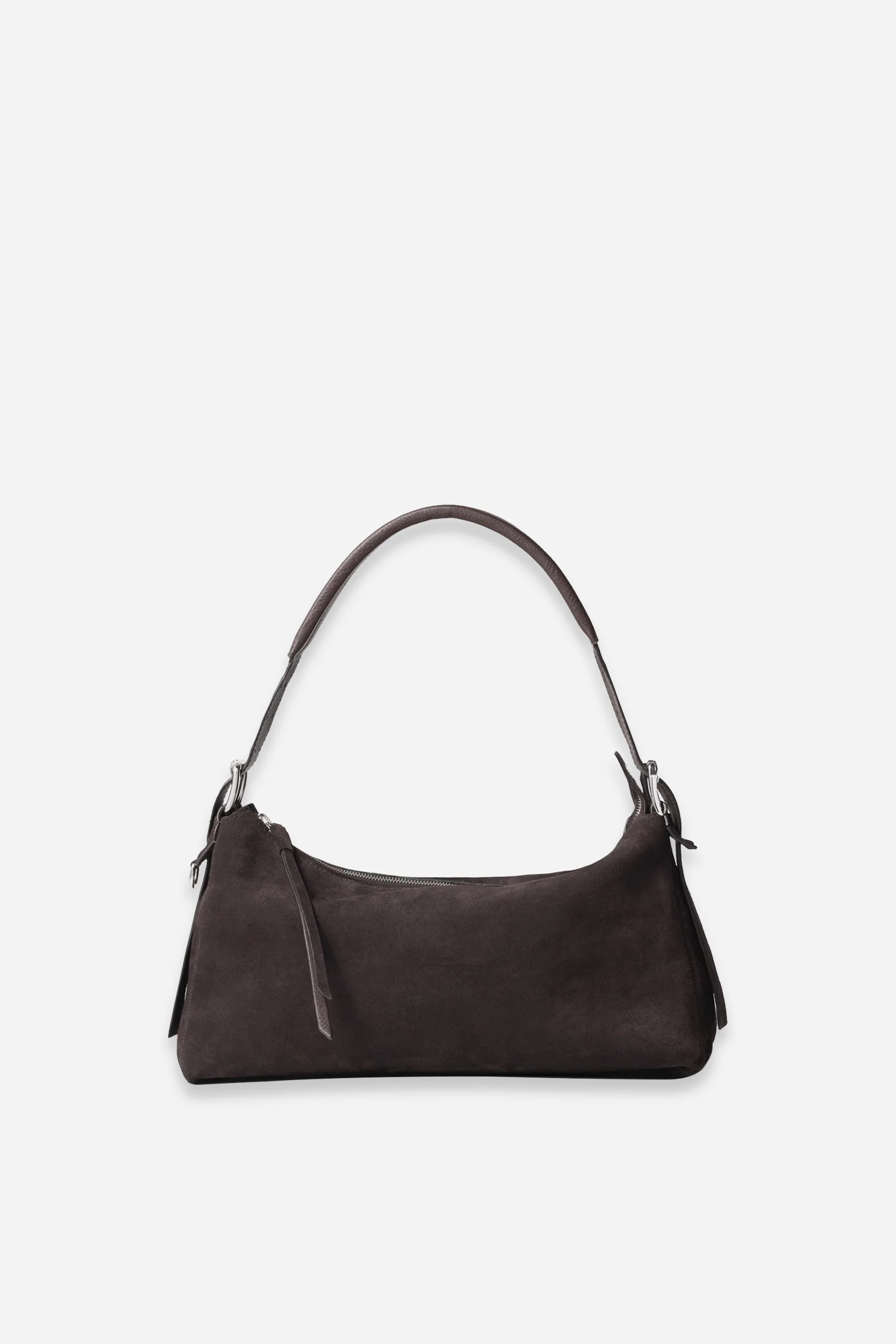 Belted Baguette Bag Ebony Brown