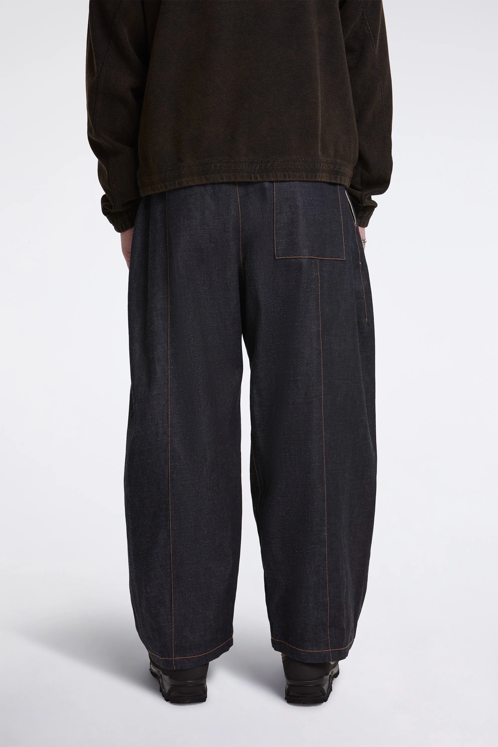 Box Pleat Trouser Raw Denim - Image 2