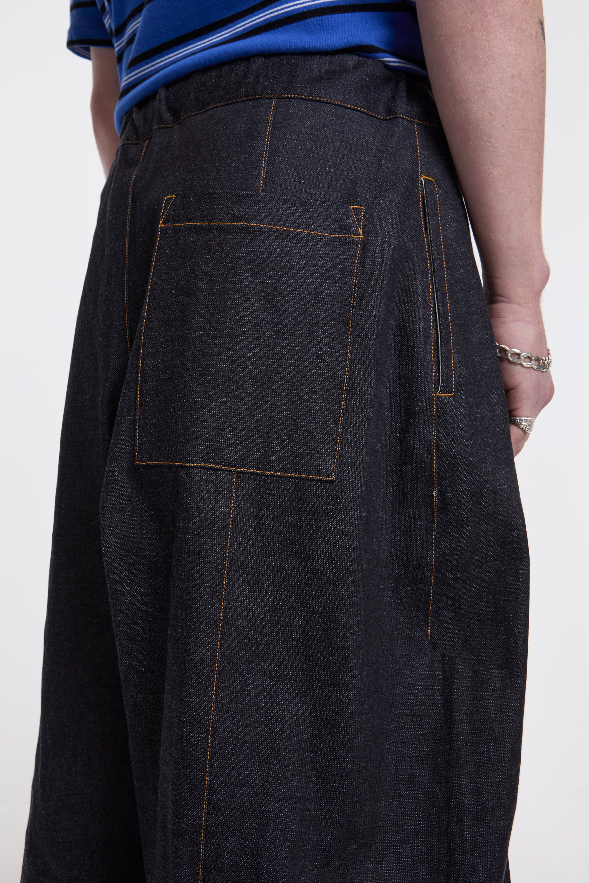 Box Pleat Trouser Raw Denim - Image 4