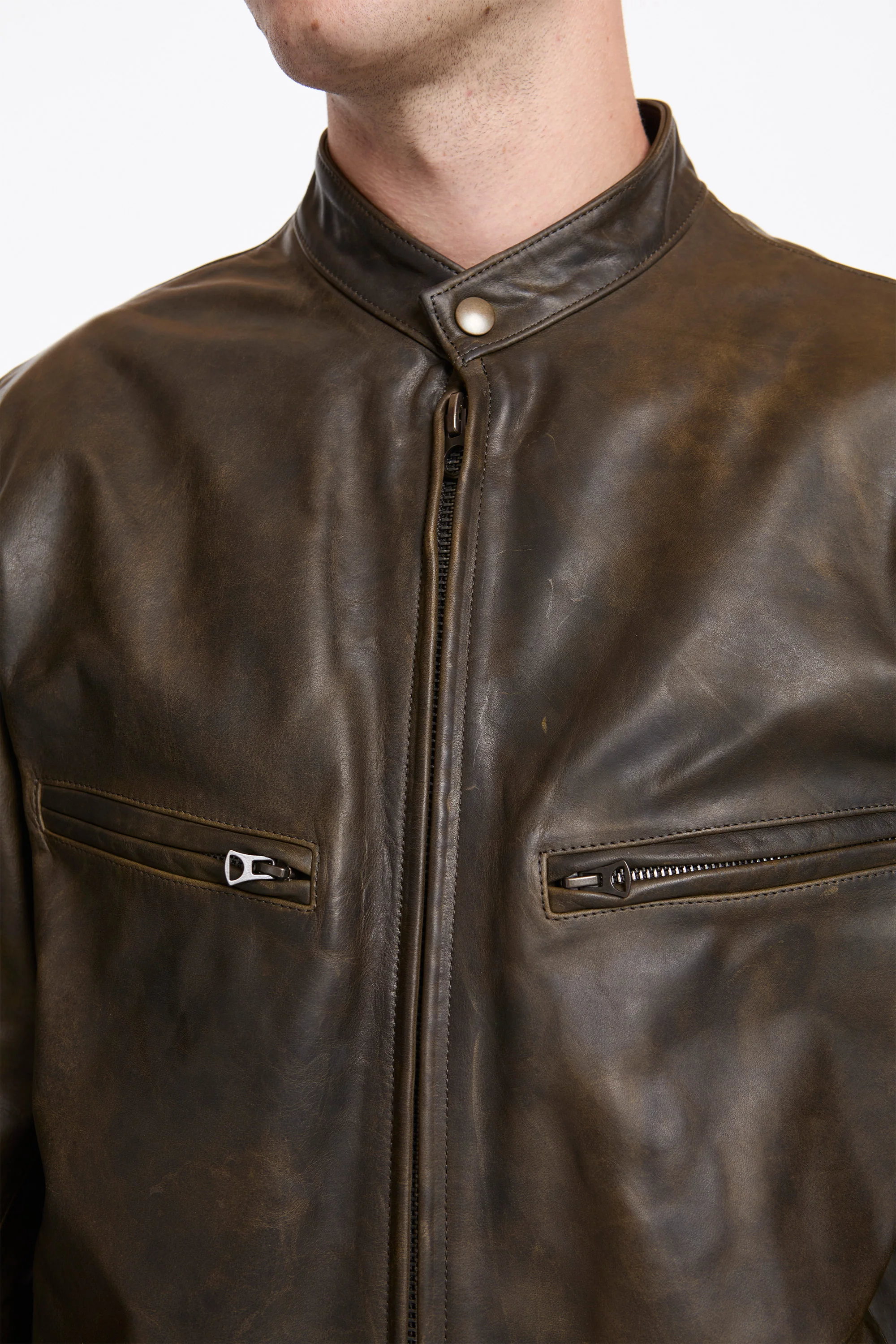 Boxy Biker Jacket Bronze - Image 3