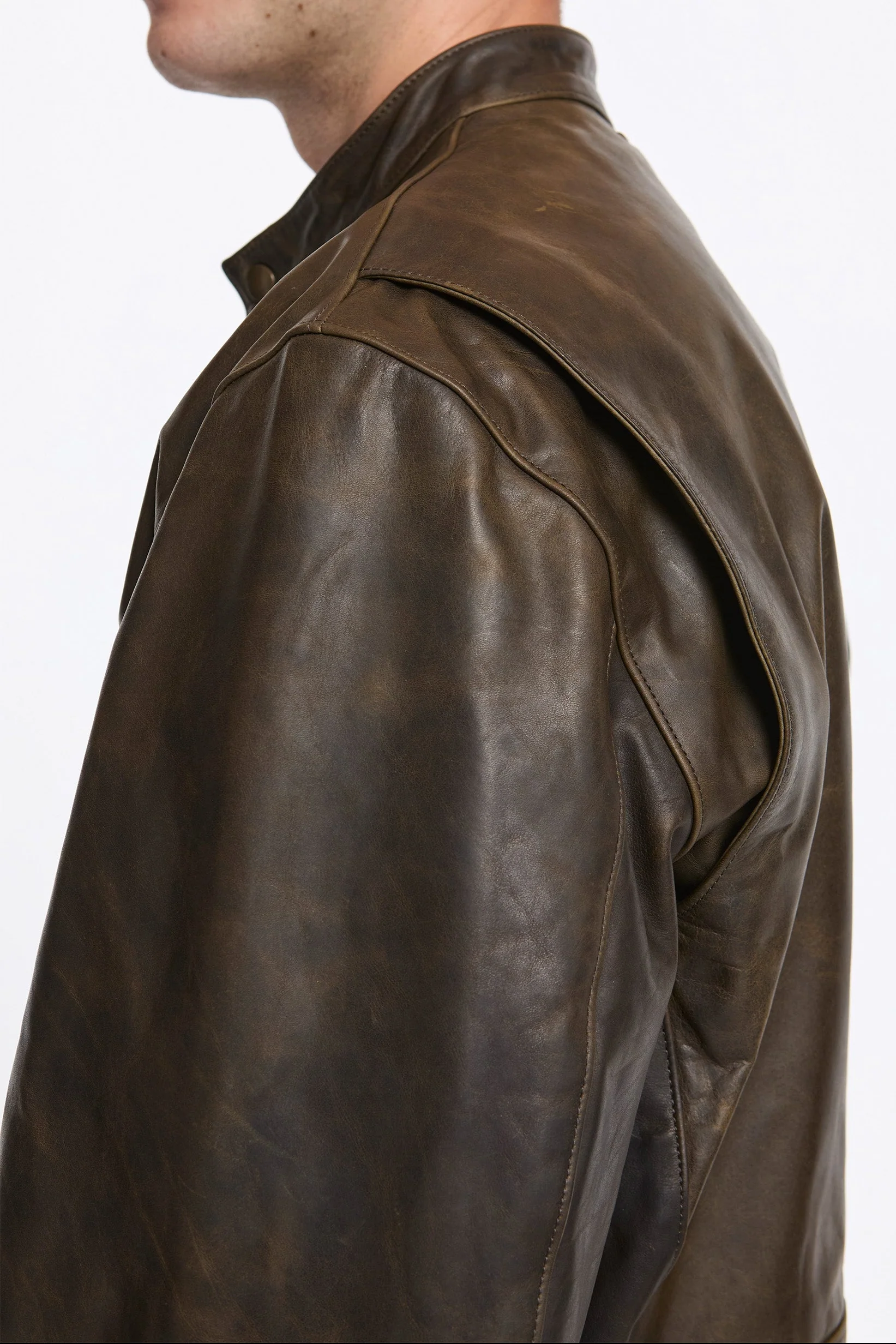 Boxy Biker Jacket Bronze - Image 6
