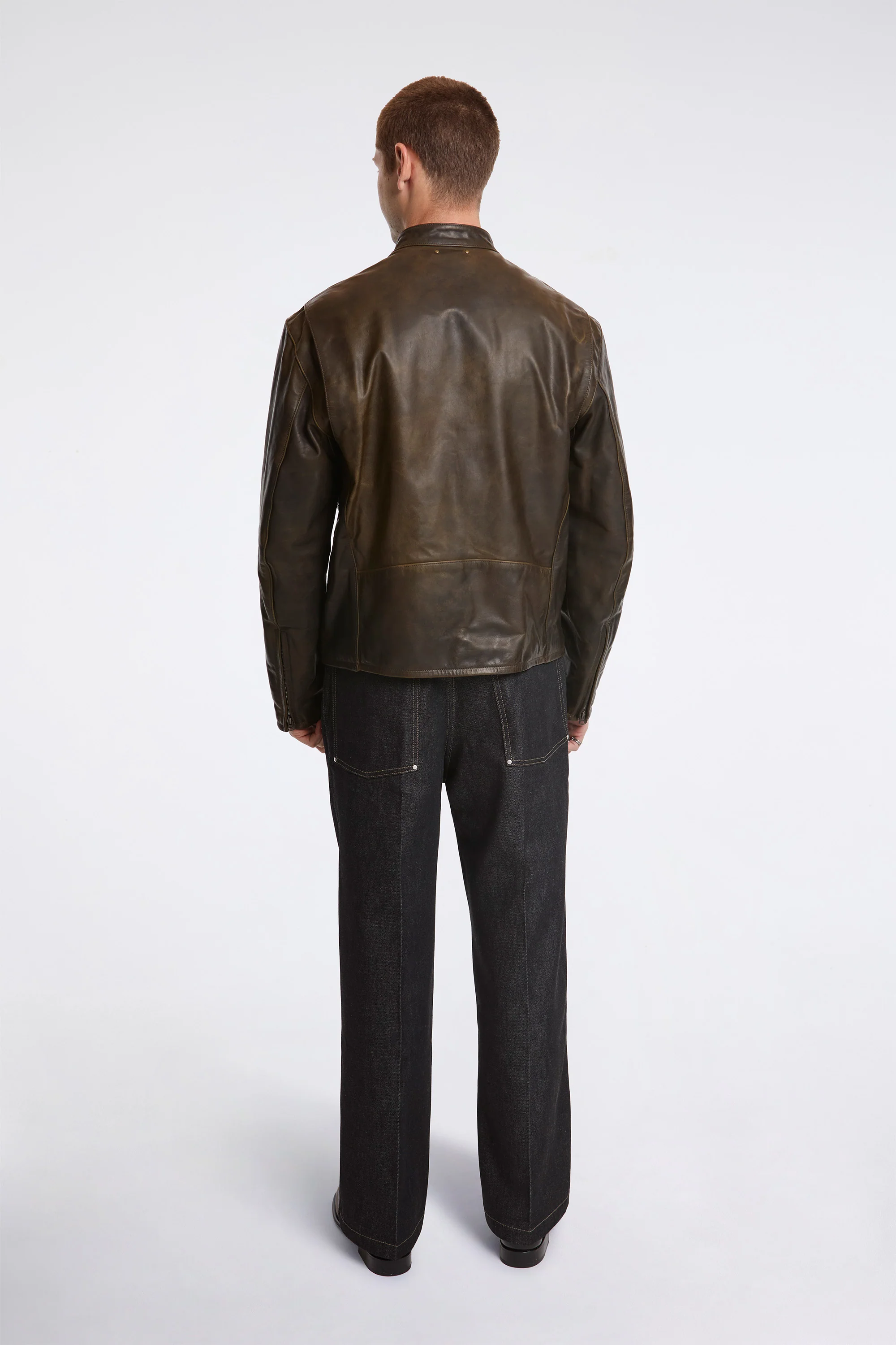 Boxy Biker Jacket Bronze - Image 8