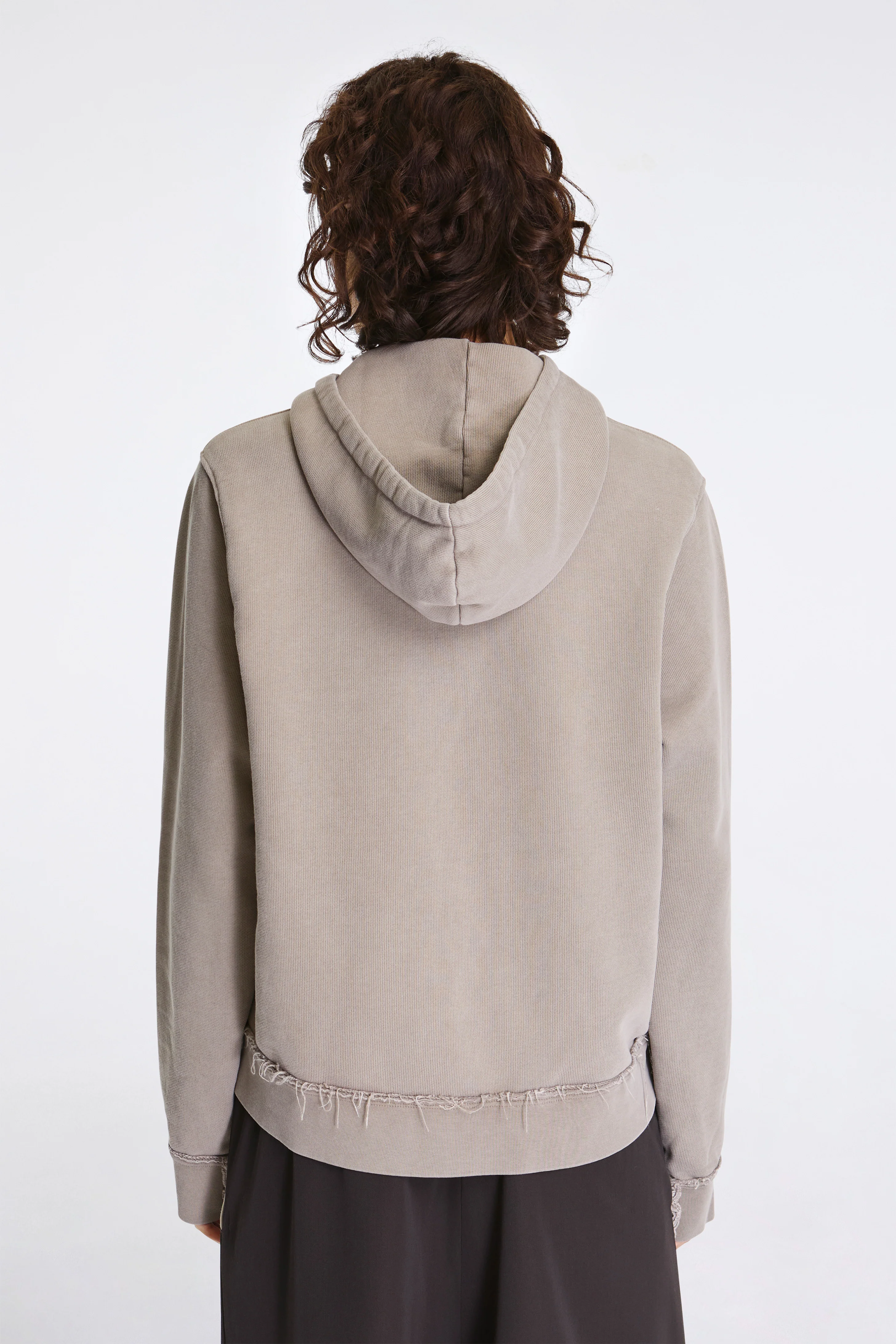 Fitted Zip Hoodie Taupe - Image 6