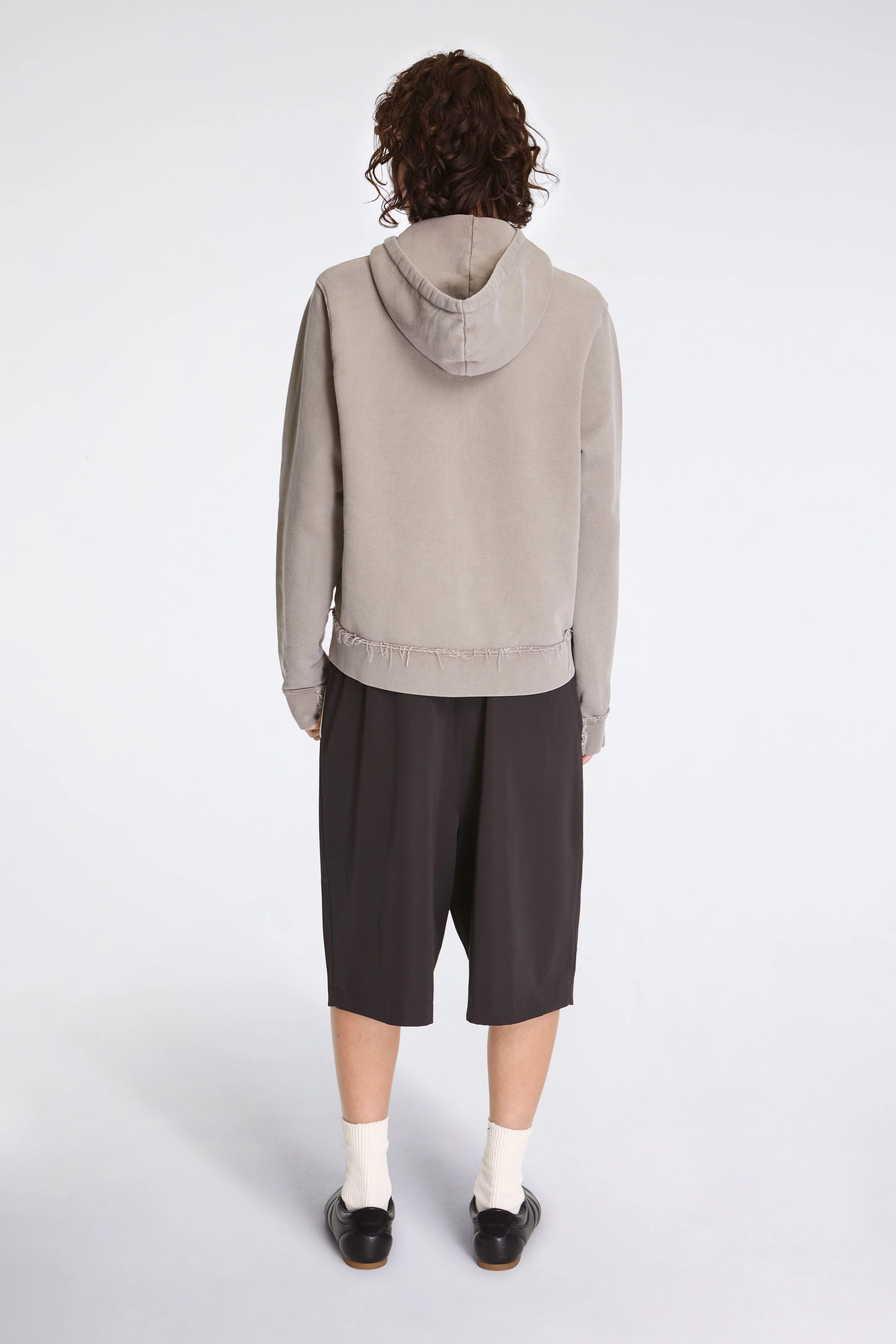 Fitted Zip Hoodie Taupe - Image 9