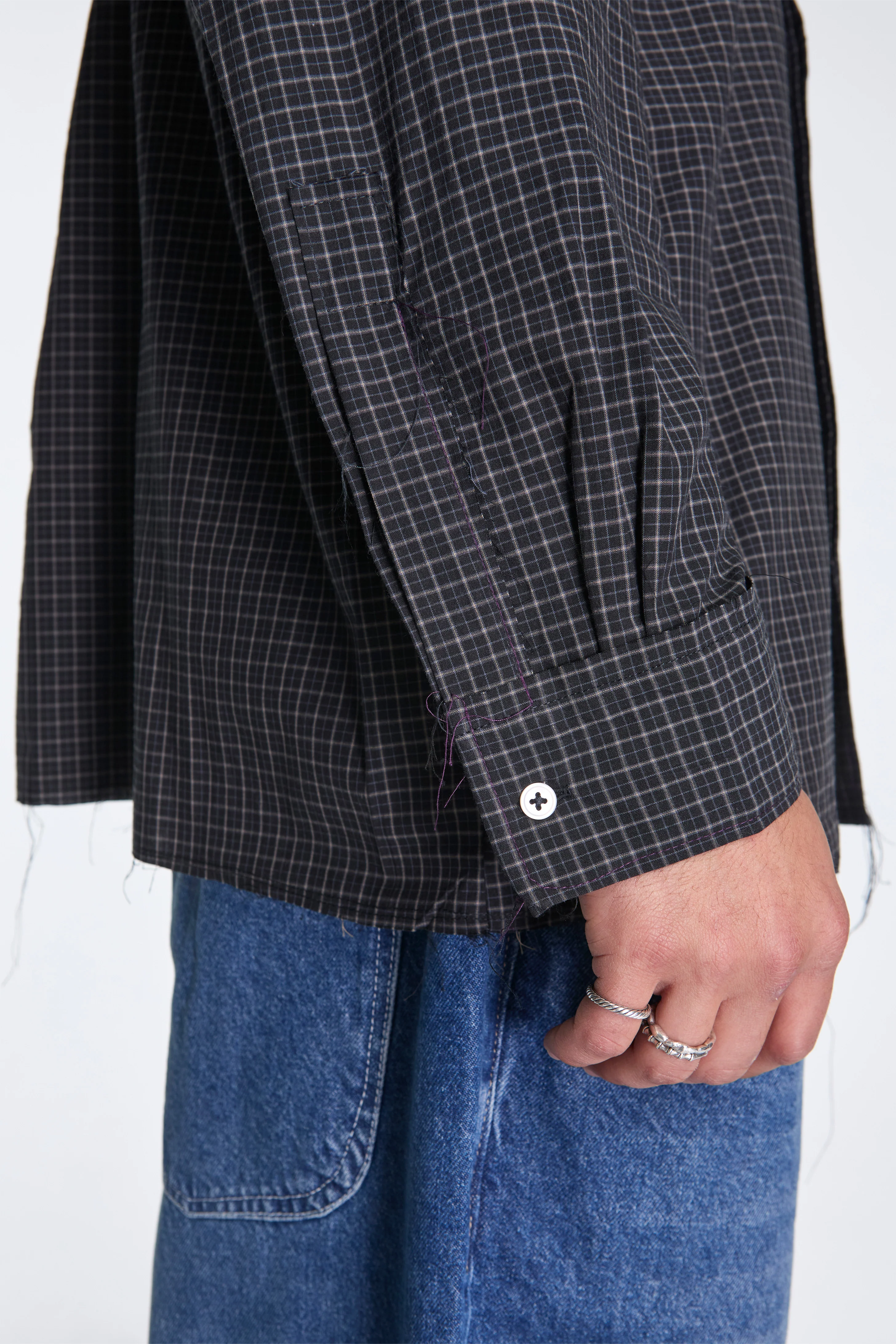 Folded Shirt Black Check - Image 3