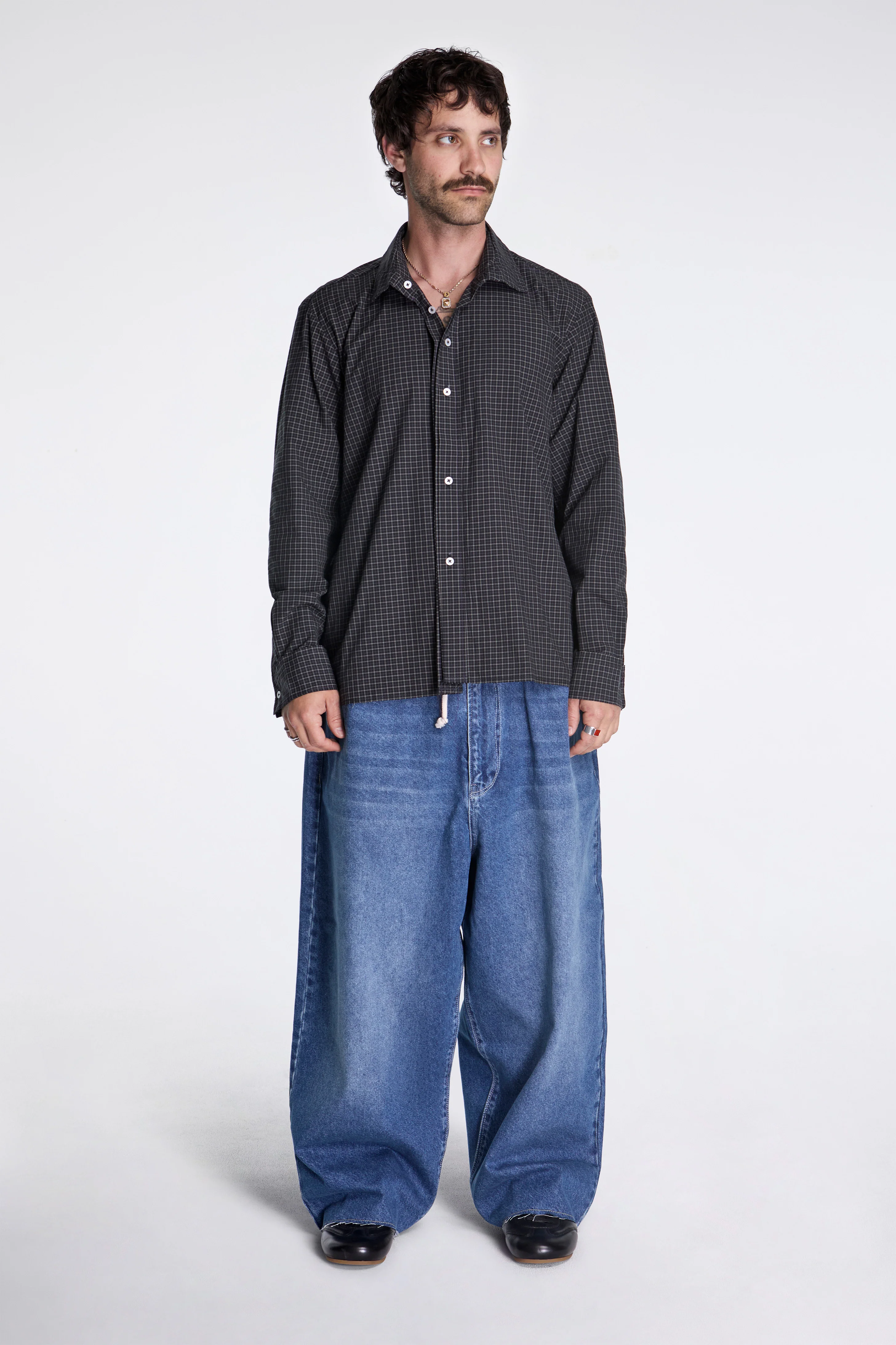 Folded Shirt Black Check - Image 4