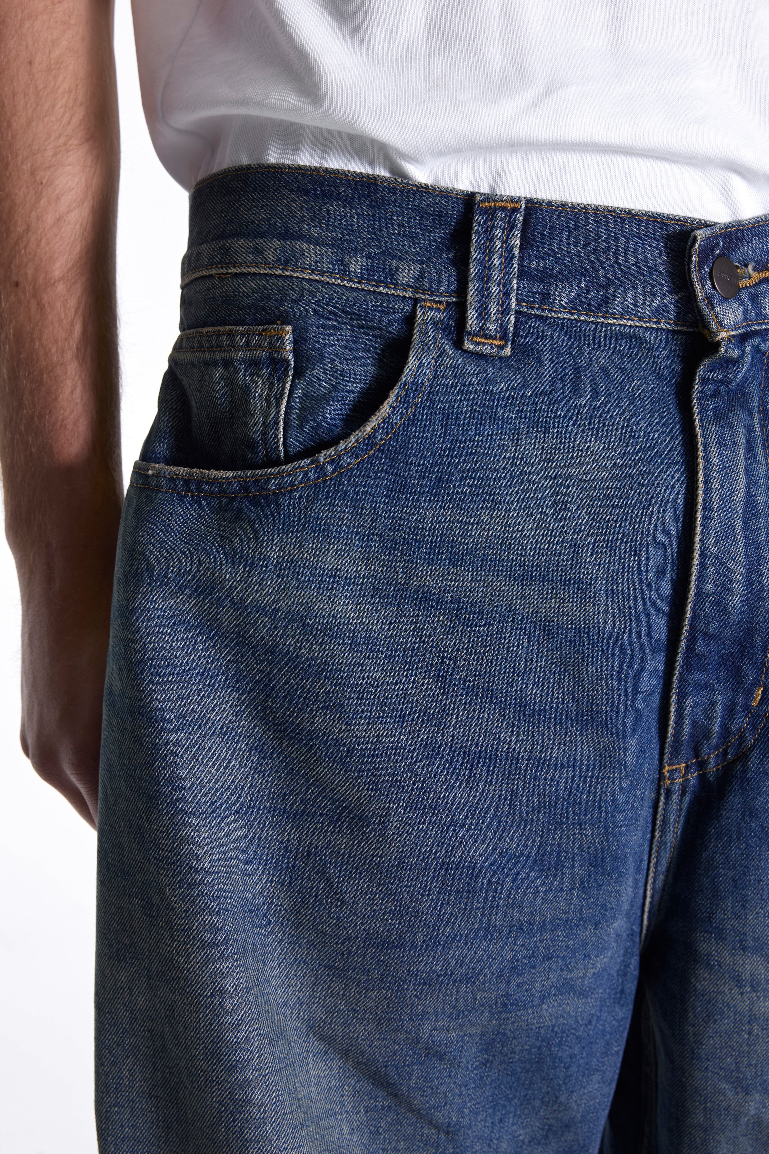 Brandon Pant Blue Worn Used Wash - Image 5