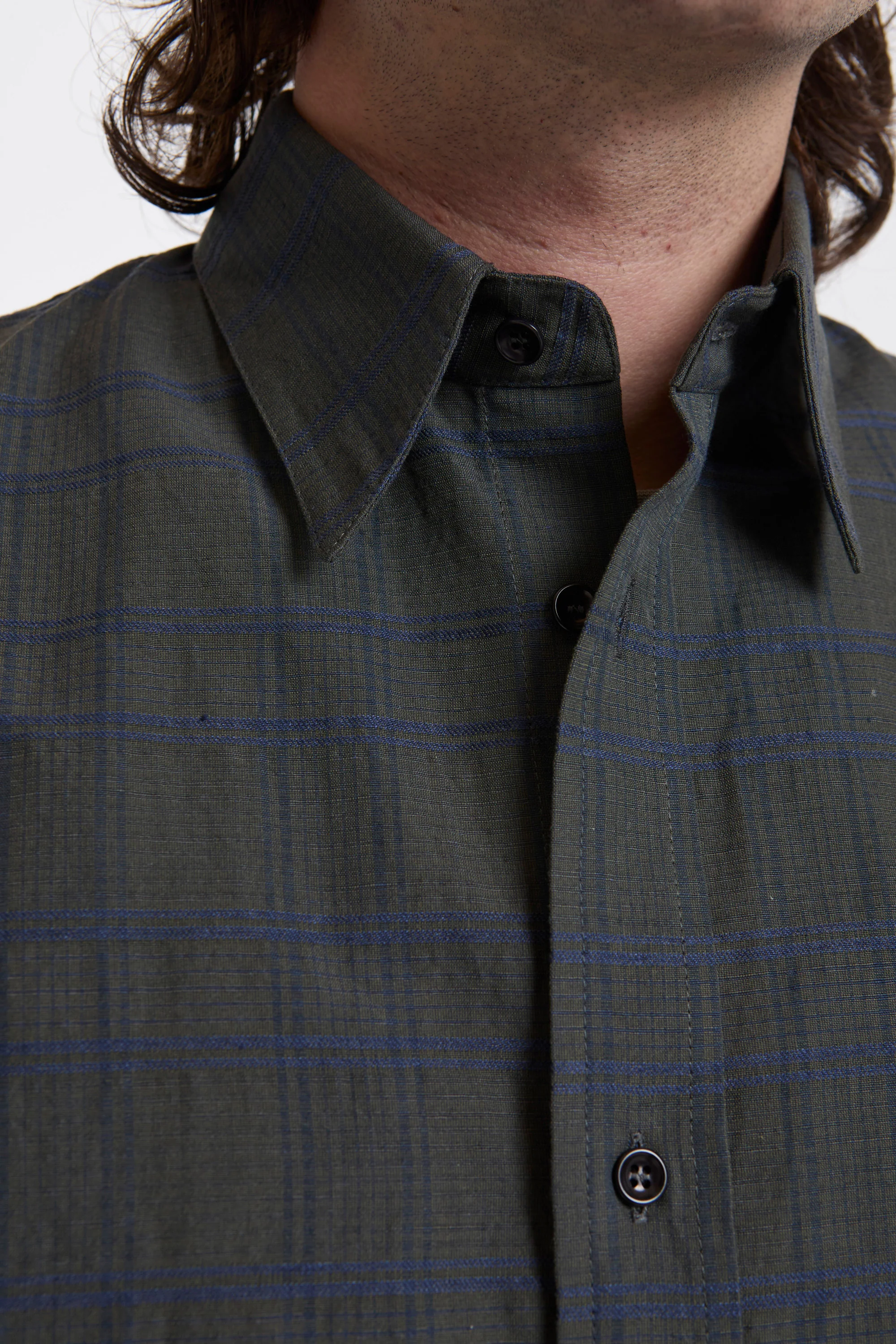 Chisholm Shirt Grey/Yellow Check - Image 3