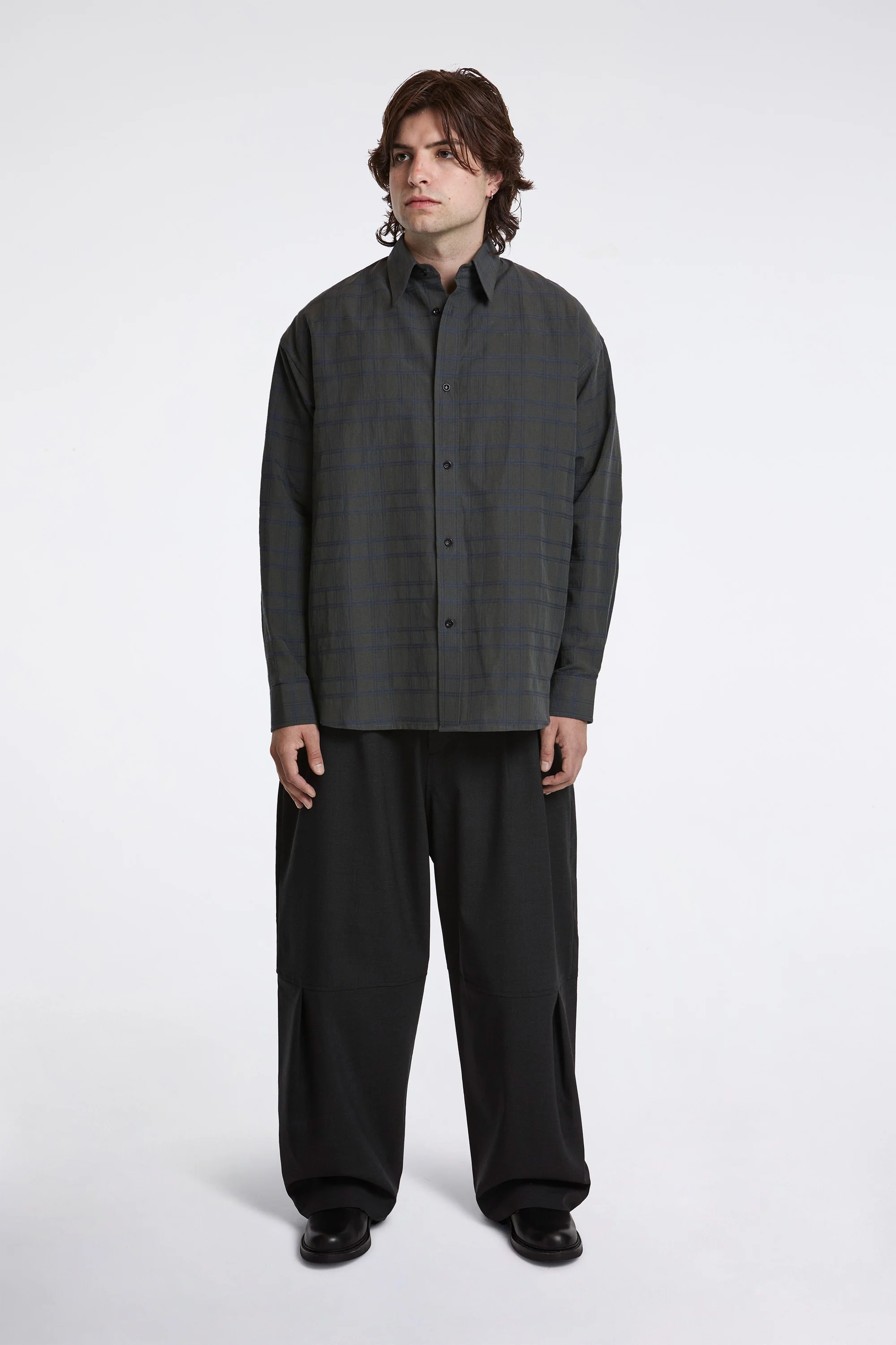 Chisholm Shirt Grey/Yellow Check - Image 5
