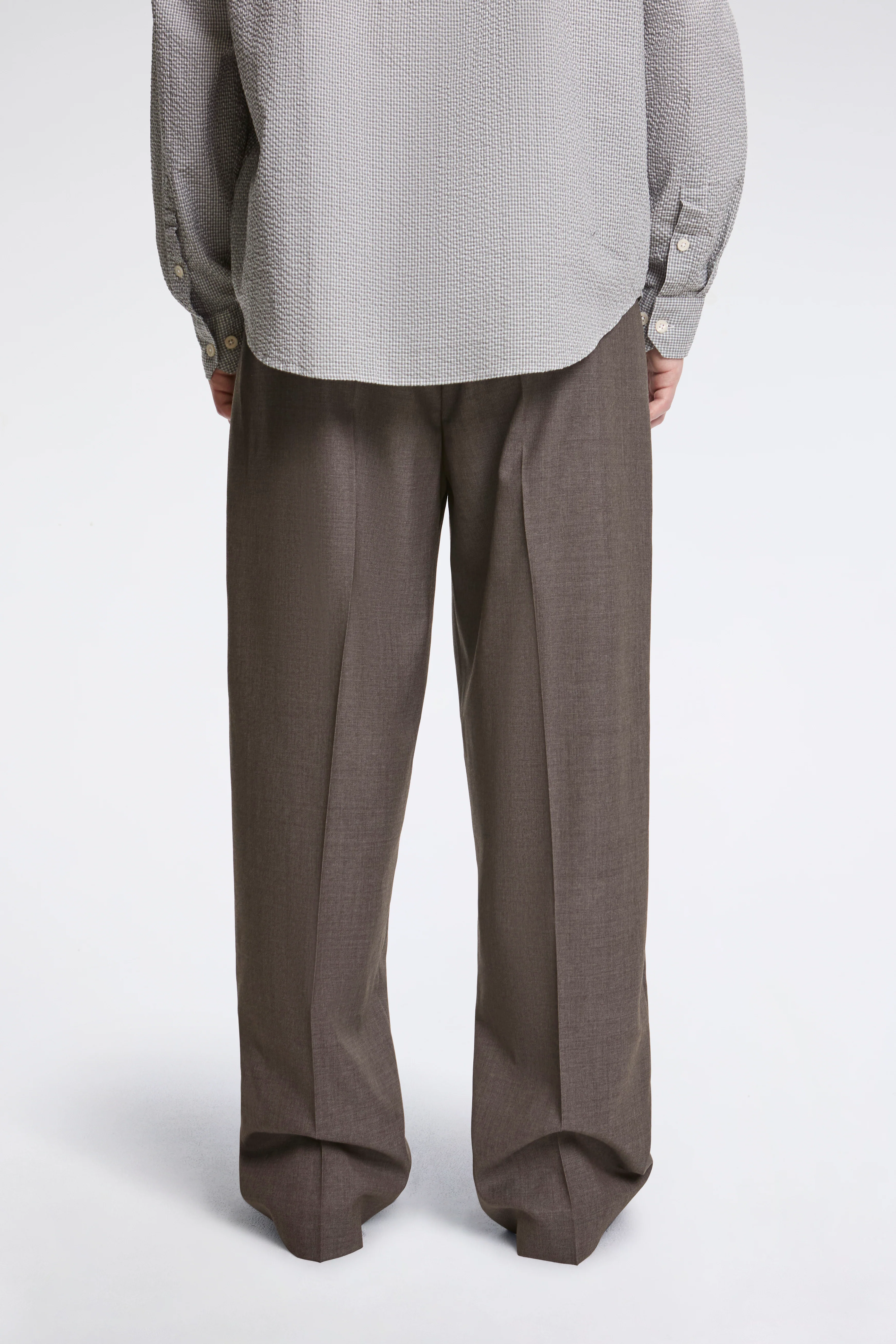 Classic Trousers Light Taupe Wool - Image 4