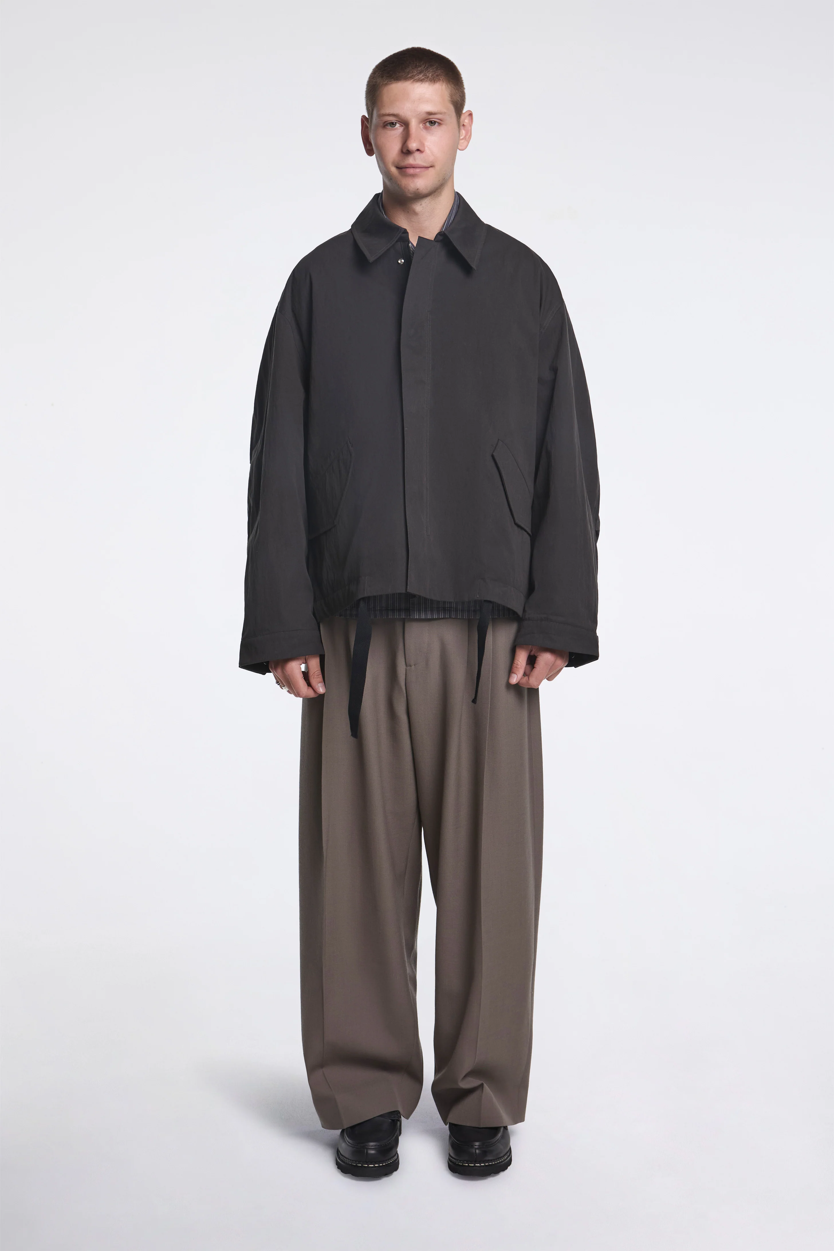 Comba Washed Weather Cloth Jacket Coal - Image 6