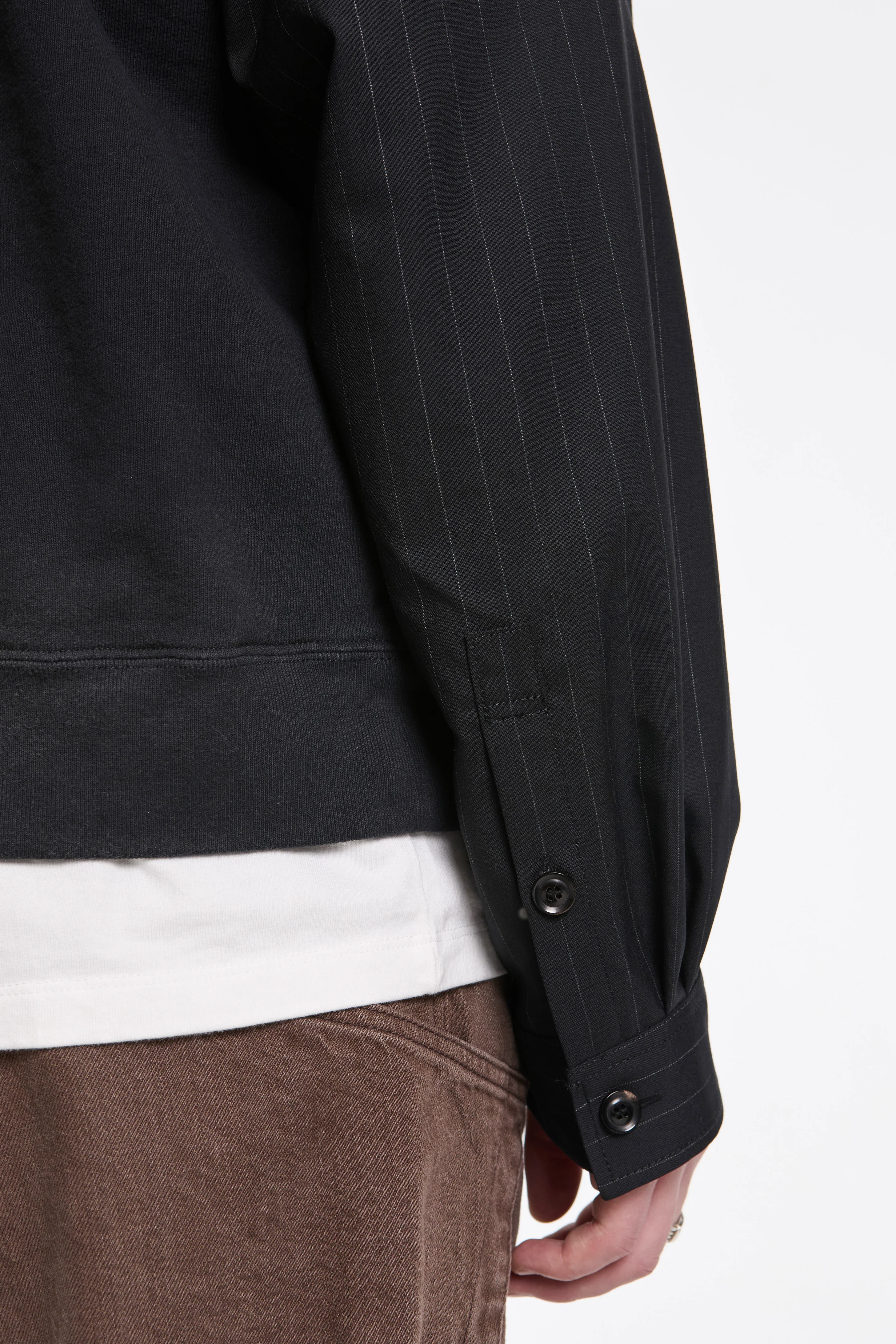 Combination Zip Hoodie Black - Image 6
