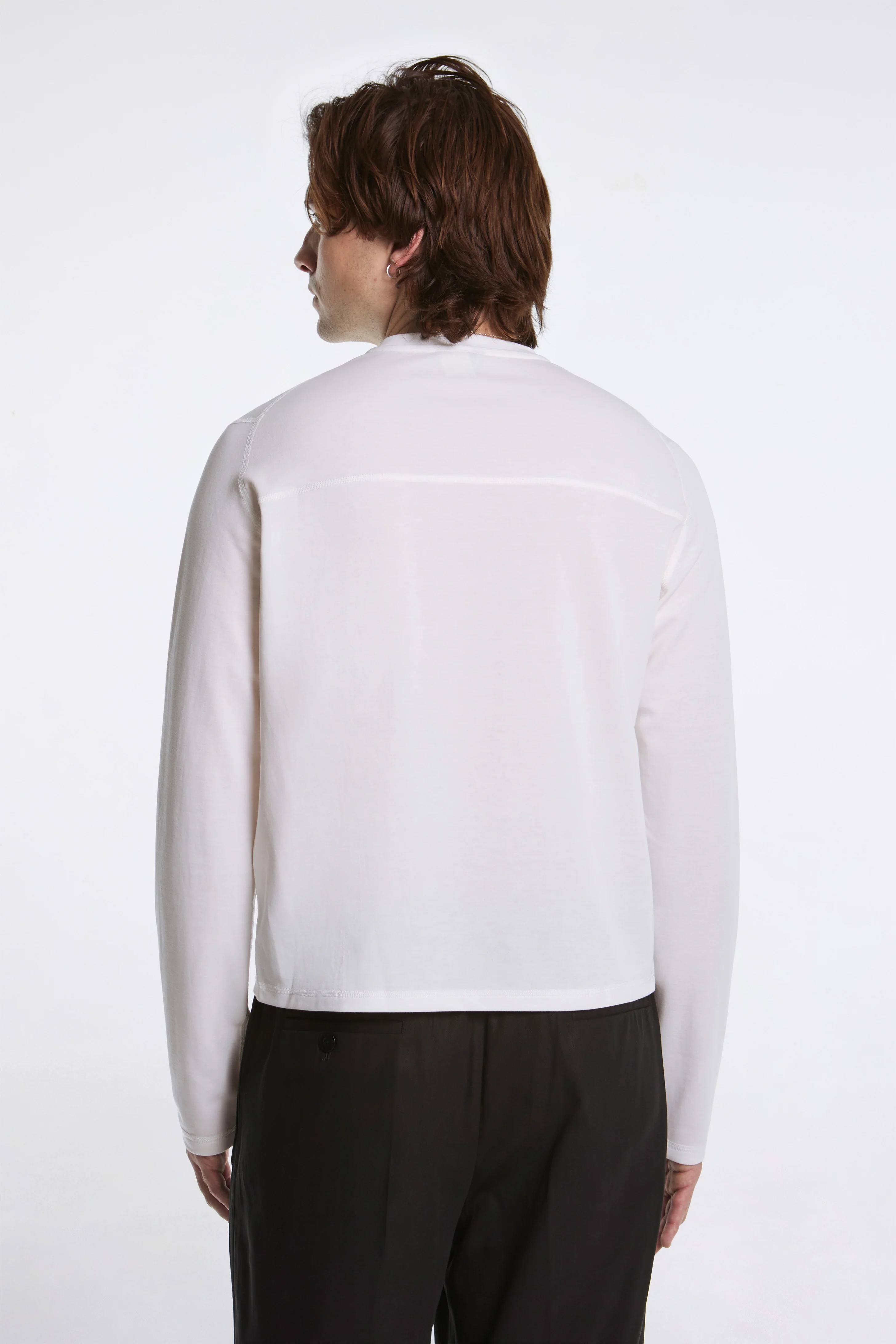 Contour Long Sleeve T-Shirt White - Image 5