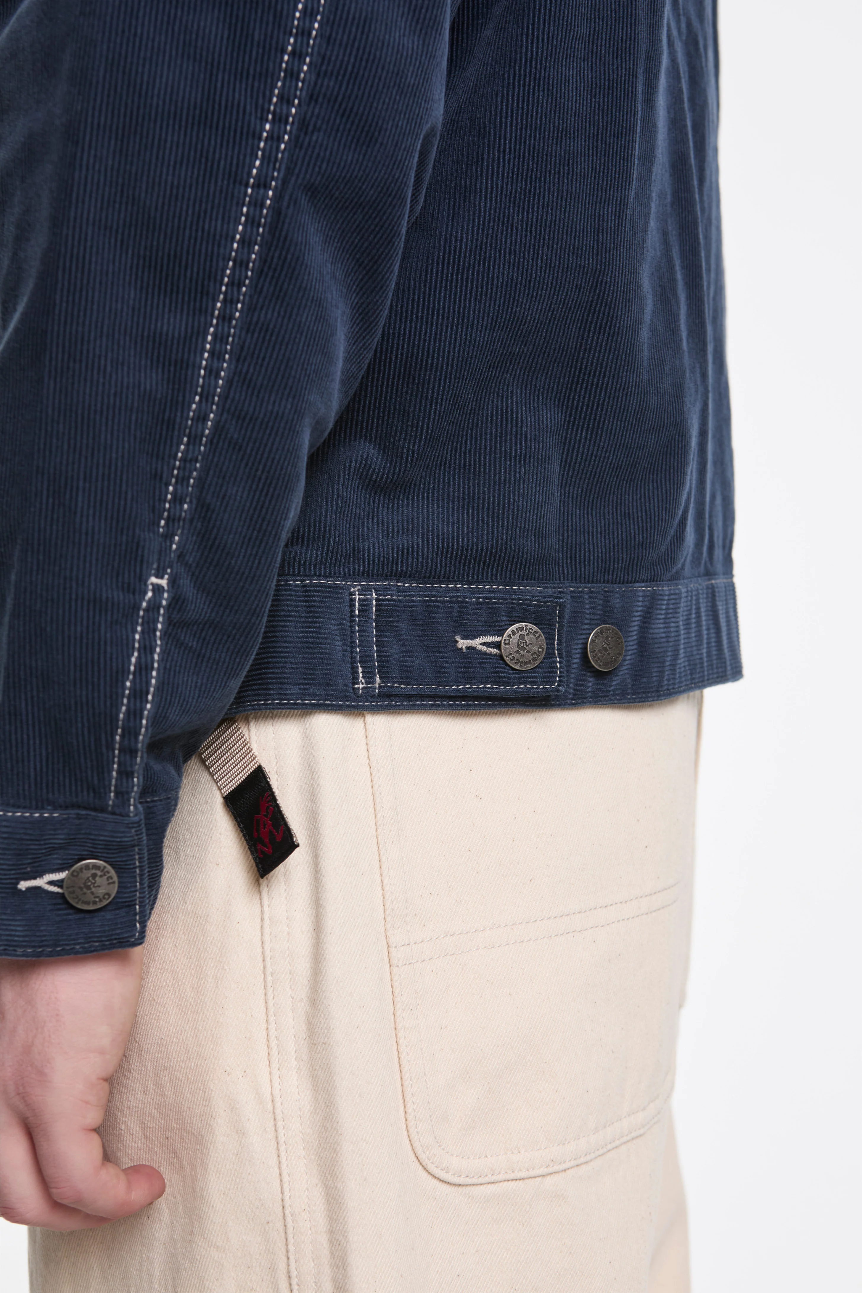 Corduroy Trucker Jacket Navy - Image 5