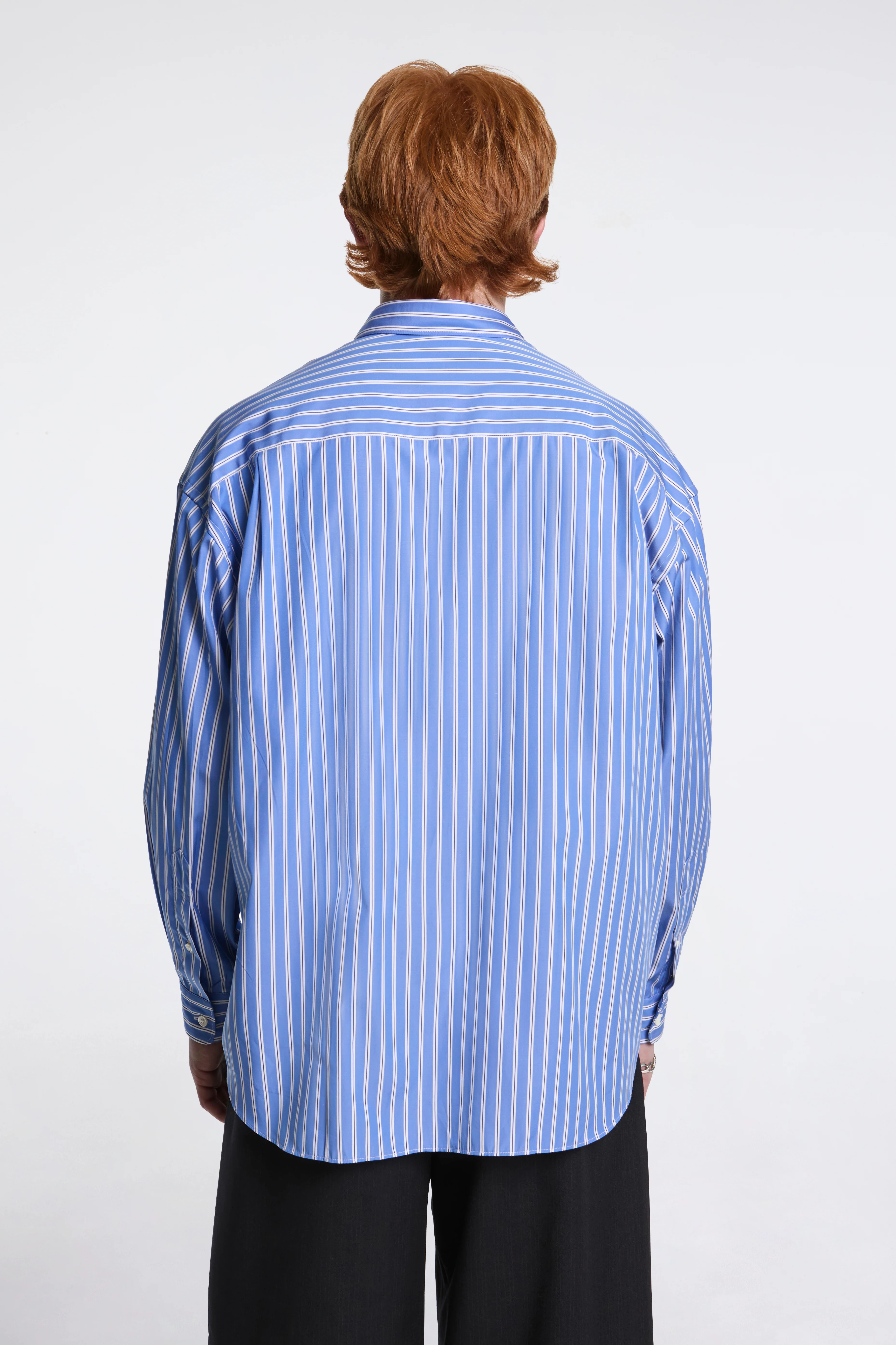 Cotton Striped Shirt Blue - Image 2