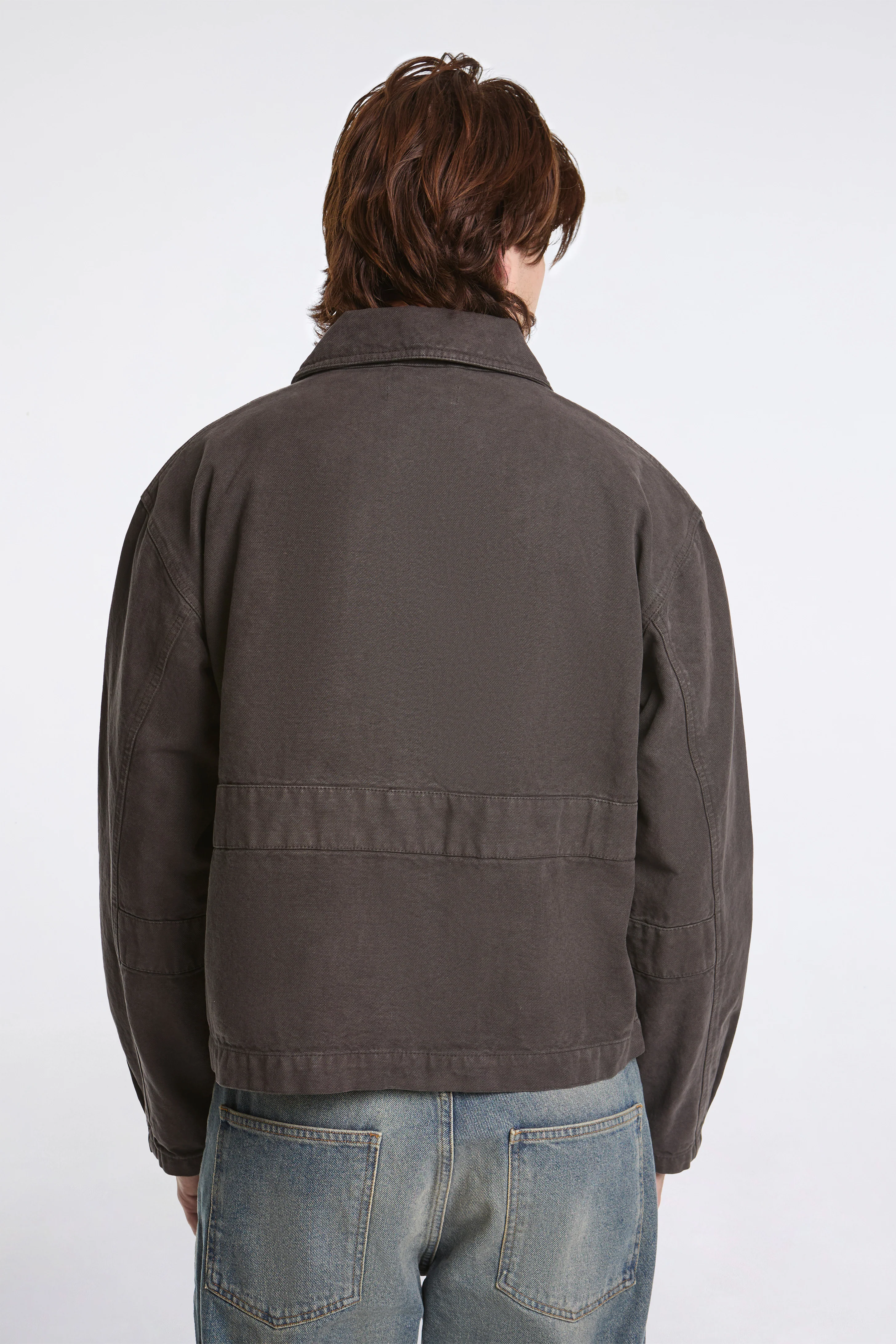 Courier Jacket Washed Grey Canvas - Image 4