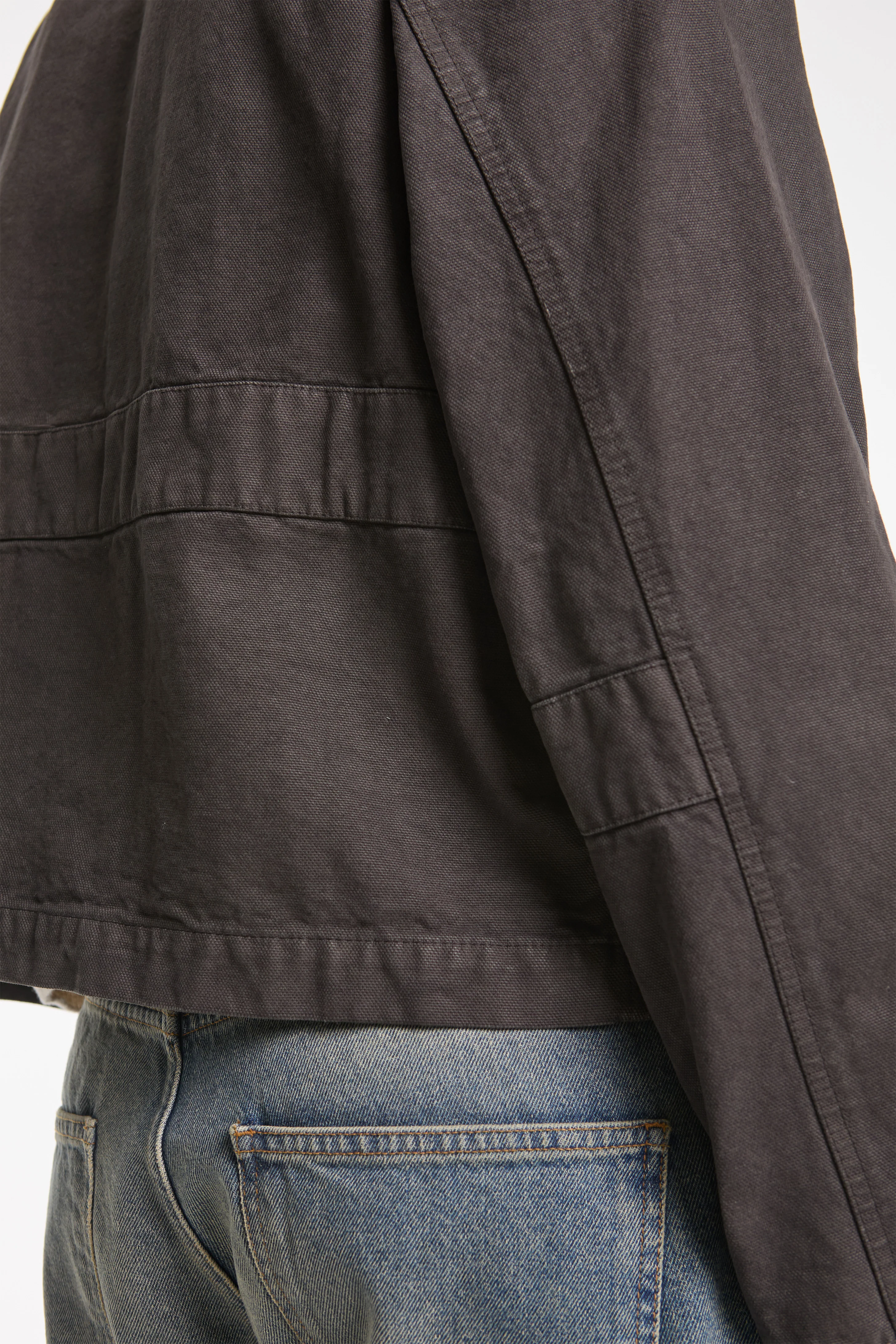 Courier Jacket Washed Grey Canvas - Image 5