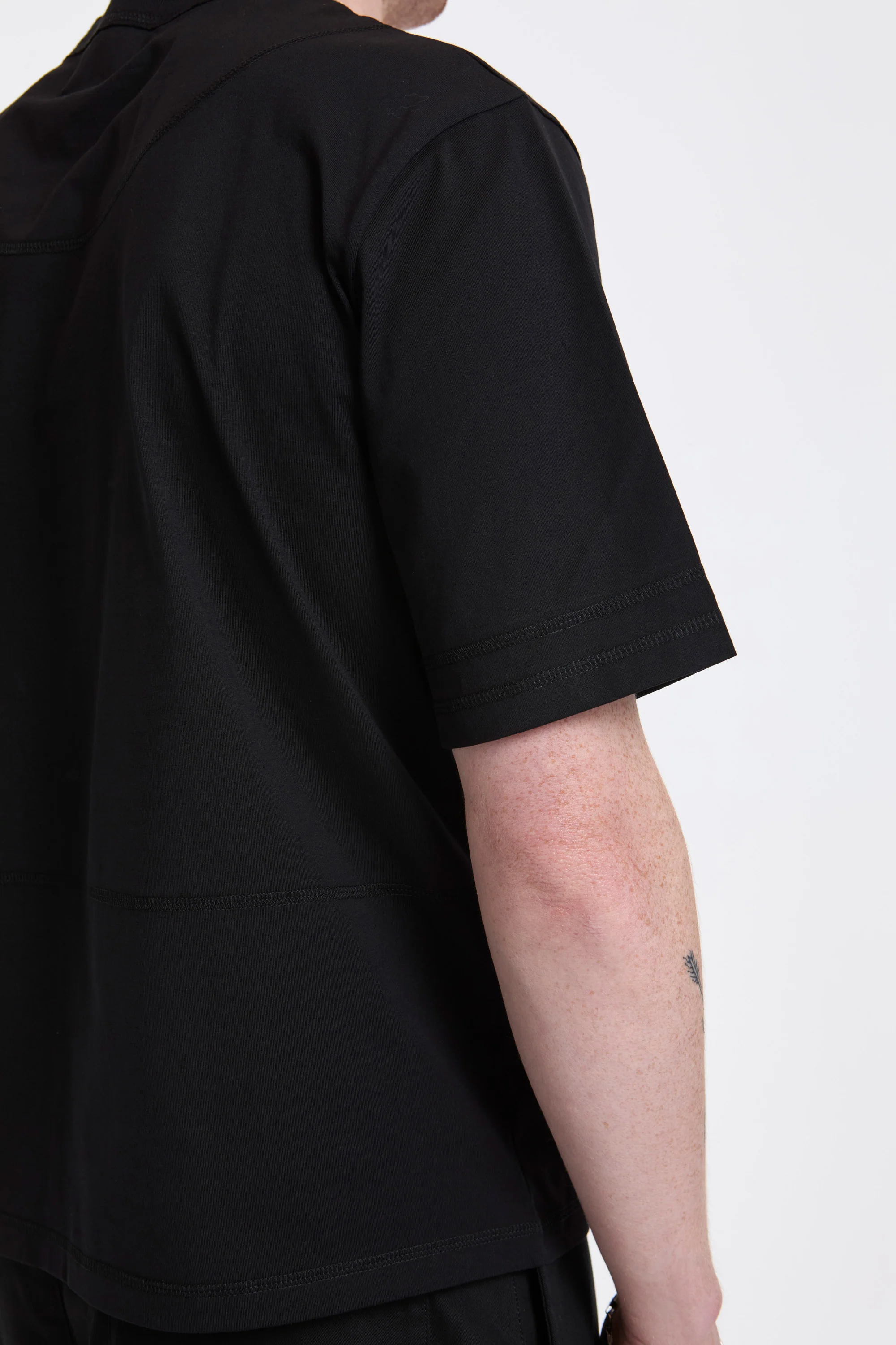 Cross Stitch T-Shirt Black - Image 4