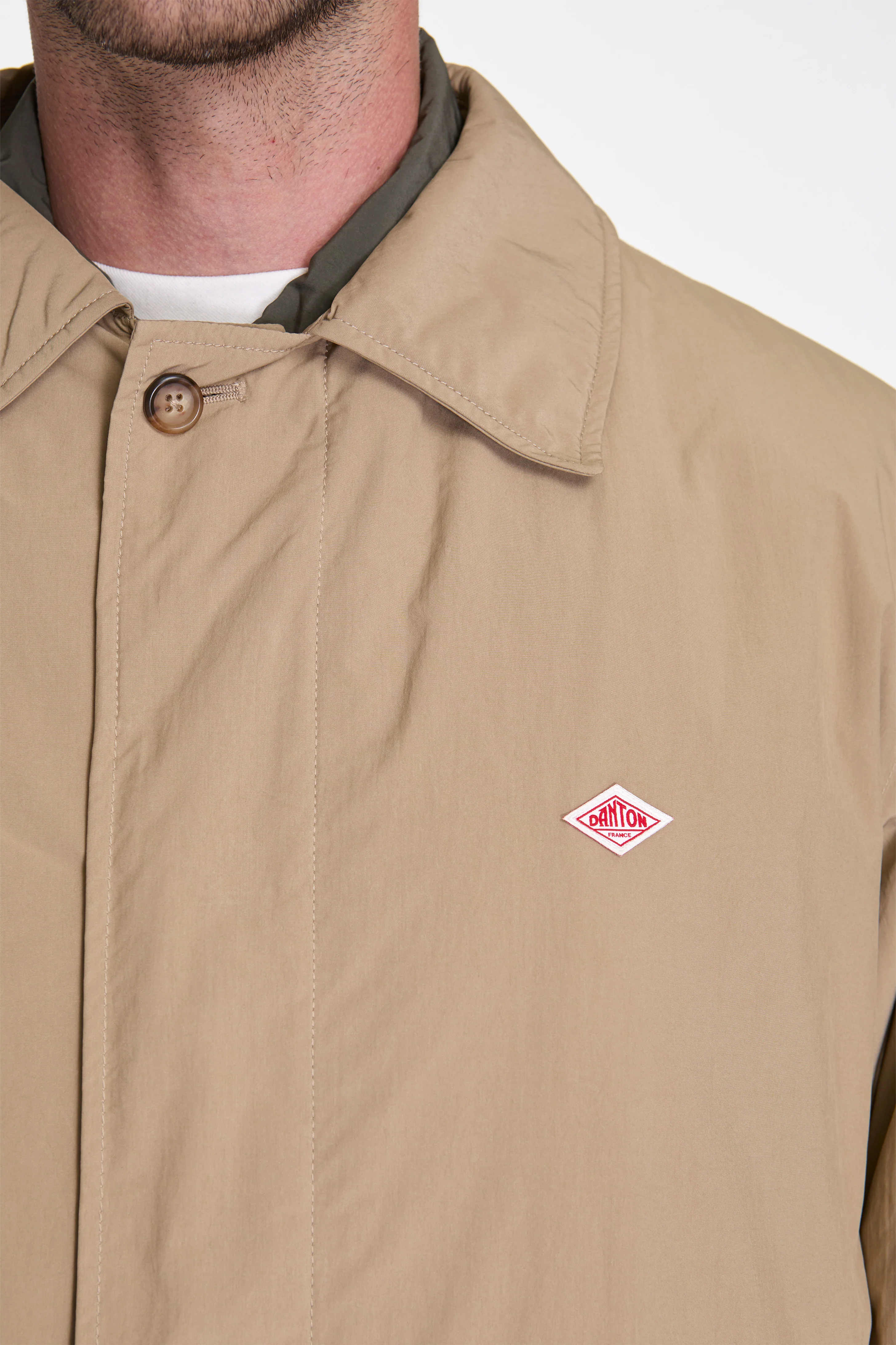 Collar Coat Beige - Image 4