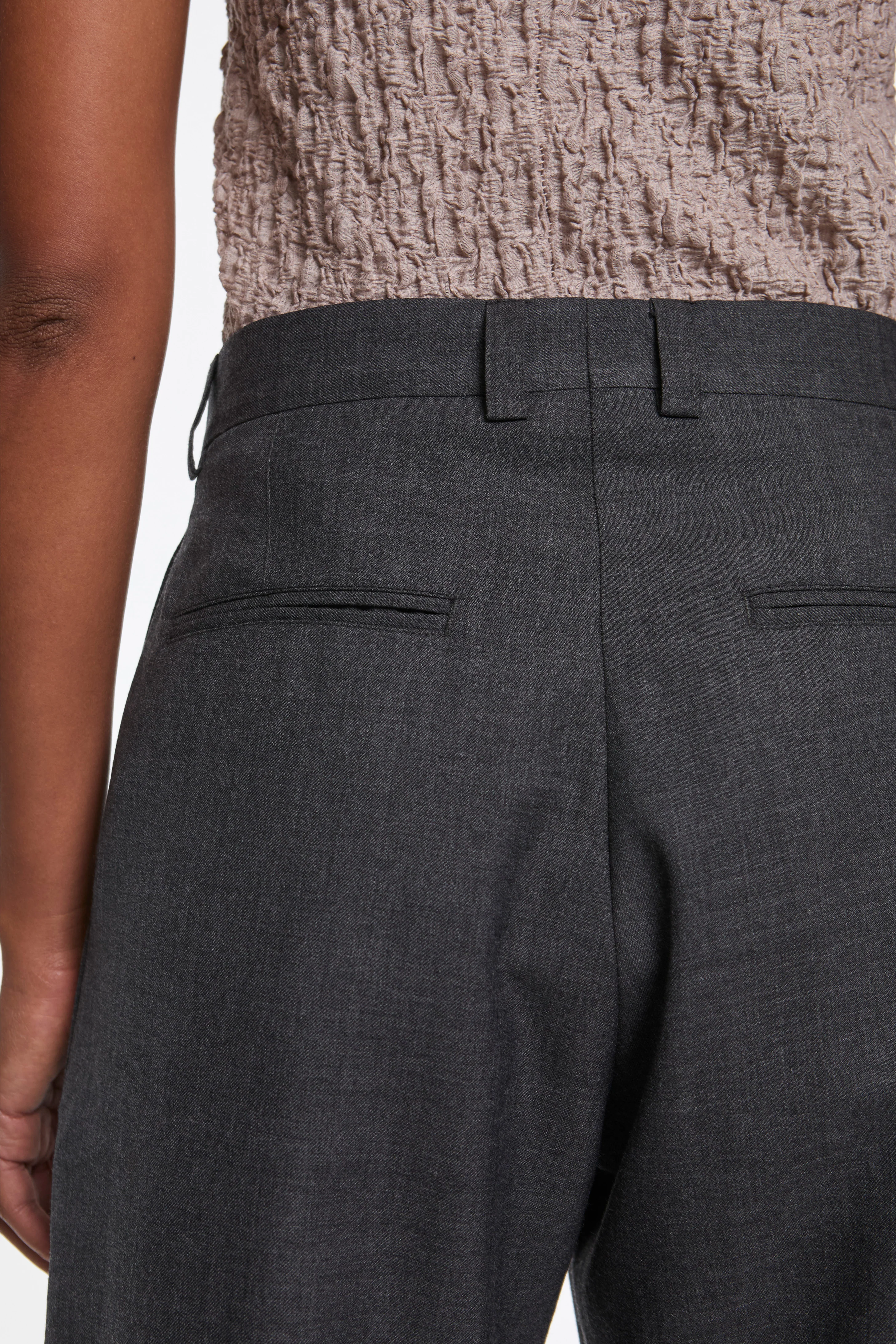 Double Pleated Trouser Slate - Image 4