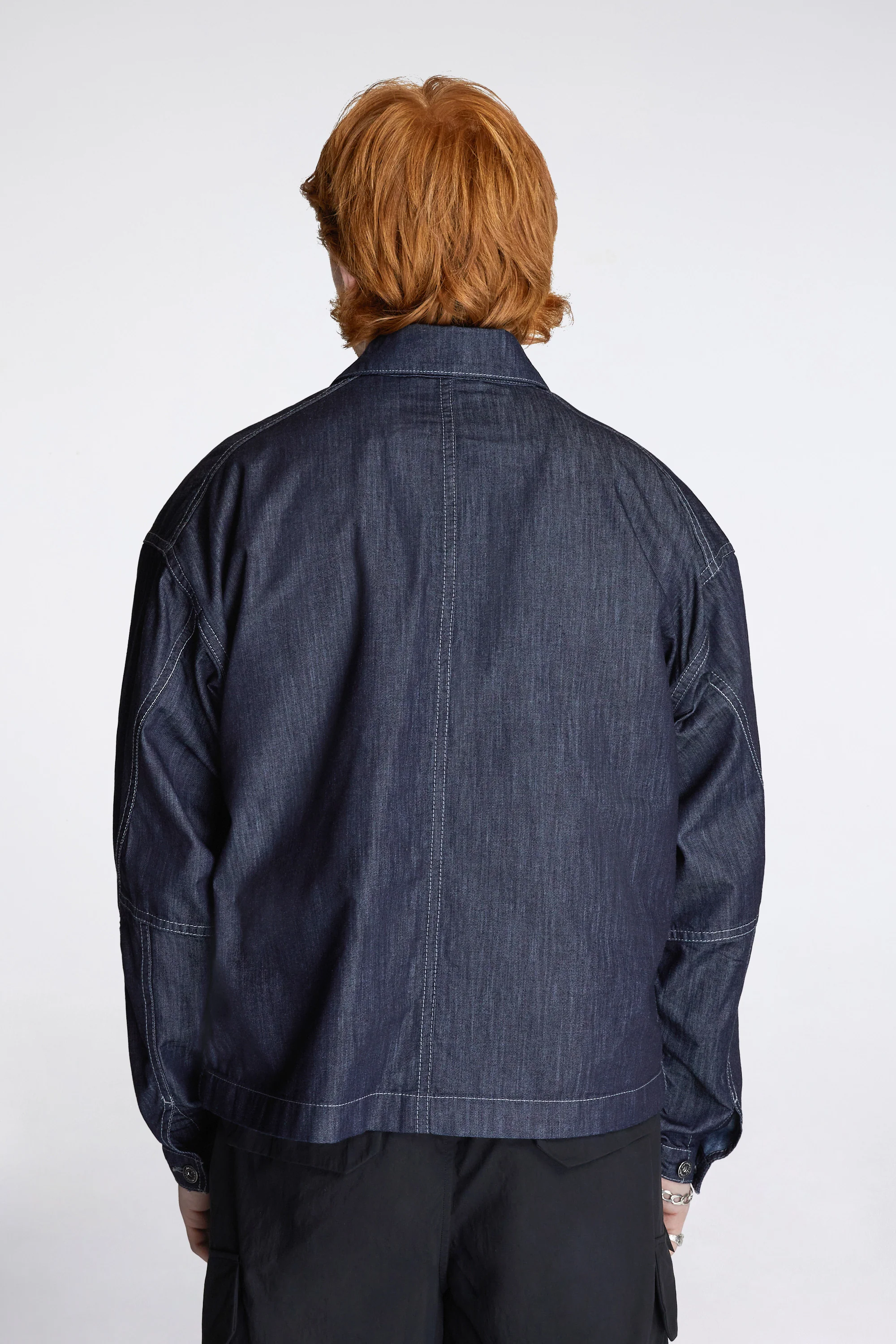 Dry Easy Denim Shirt Jacket Navy - Image 5