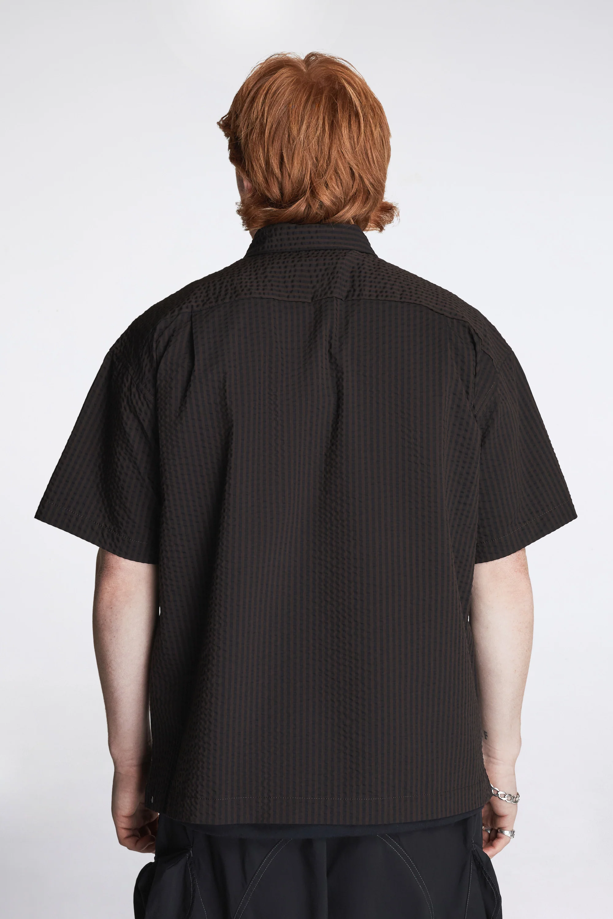 Dry Seersucker SS Shirt Brown - Image 2