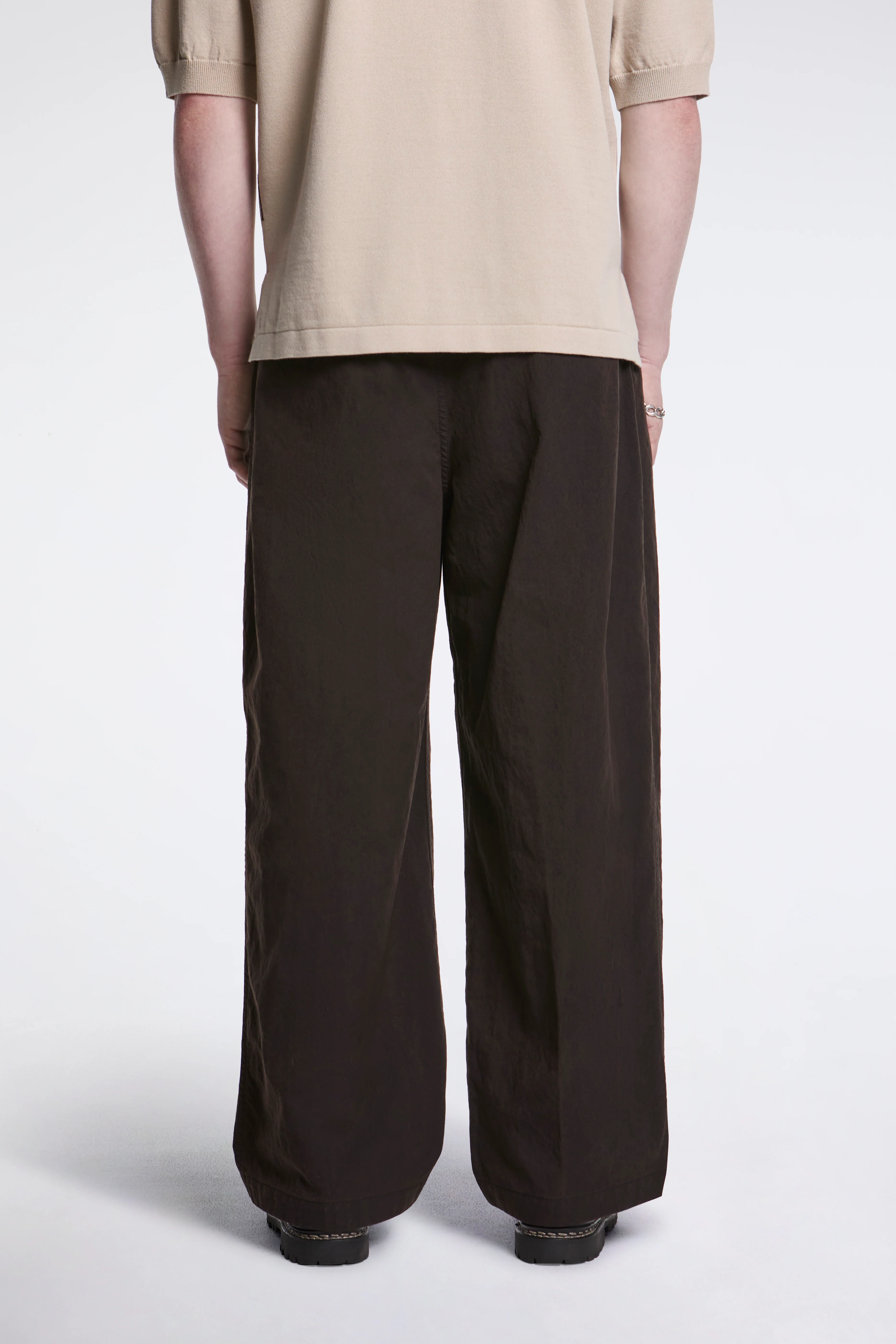 Dual Pleated Trousers Brown - Image 3
