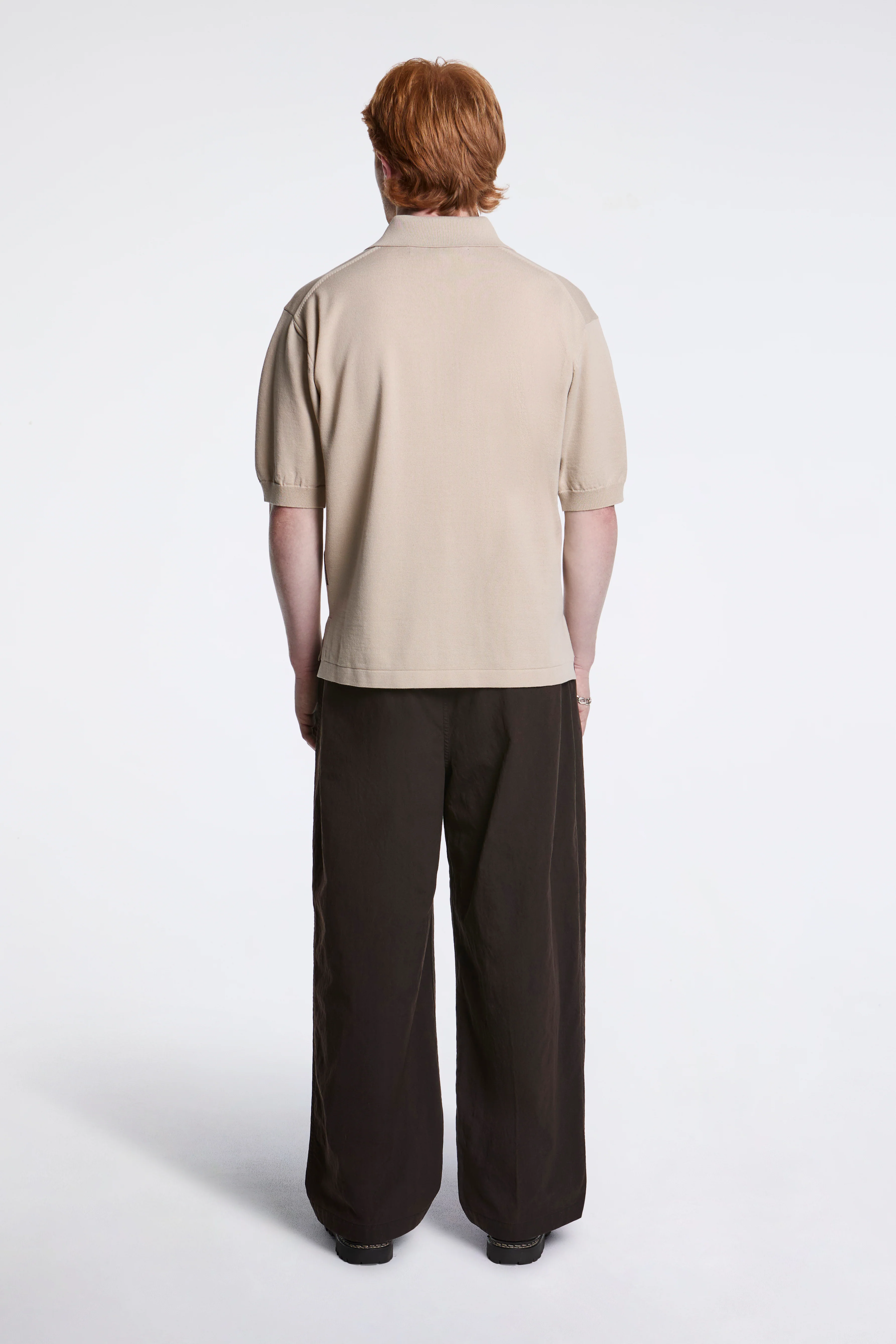Dual Pleated Trousers Brown - Image 4