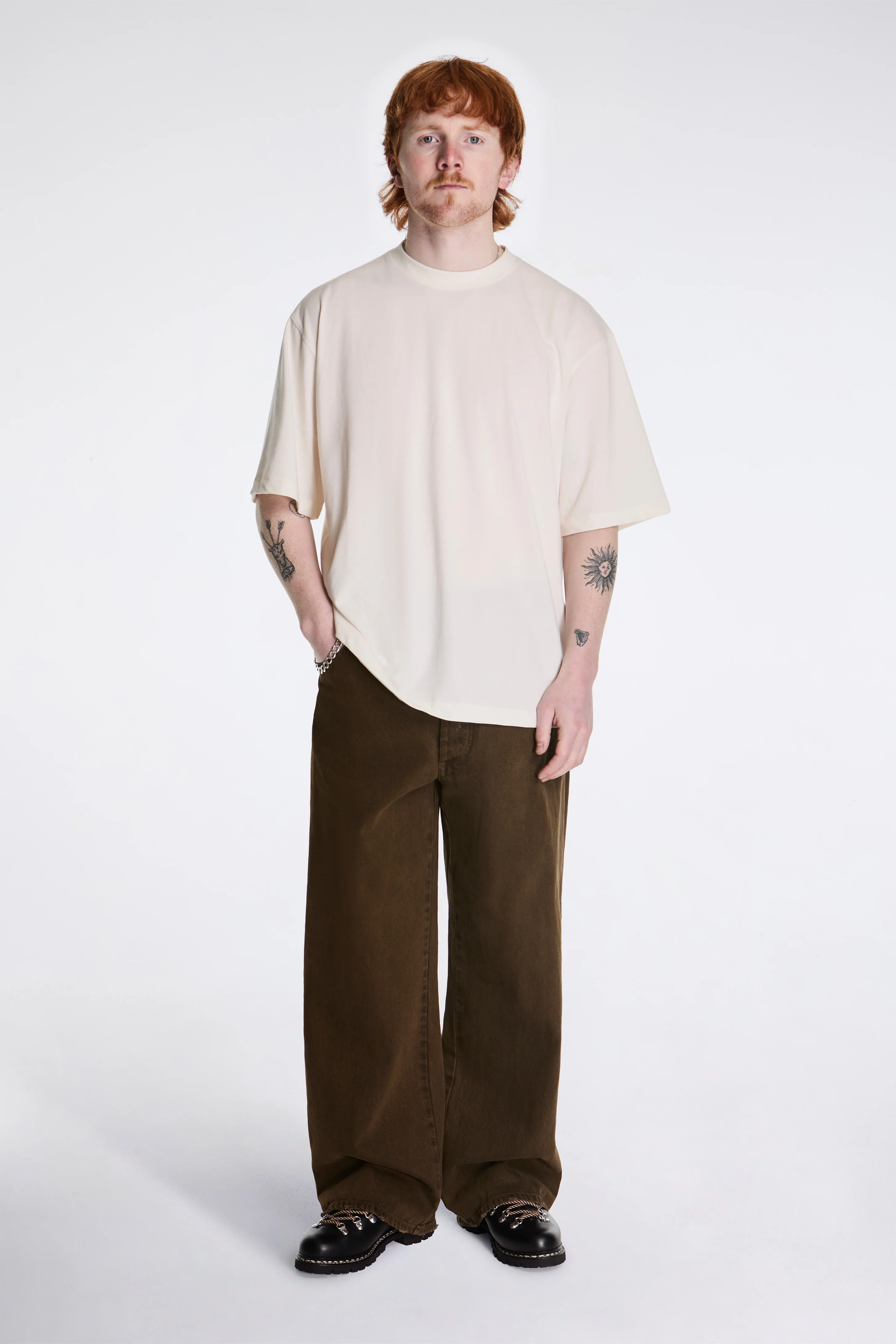 Box Fit T-Shirt Ecru - Image 4