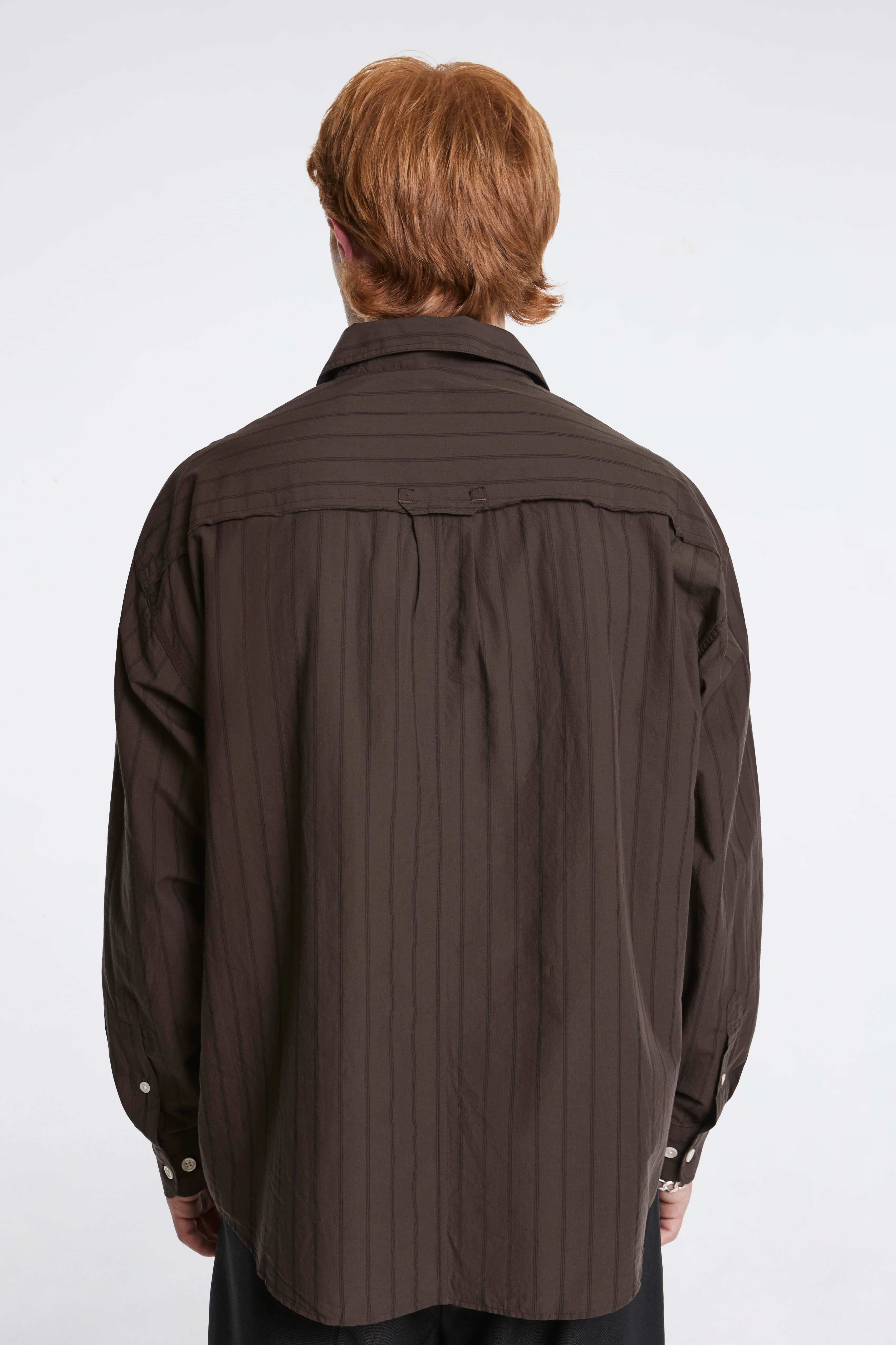 Essay Shirt Dark Brown Triple Stripe - Image 2