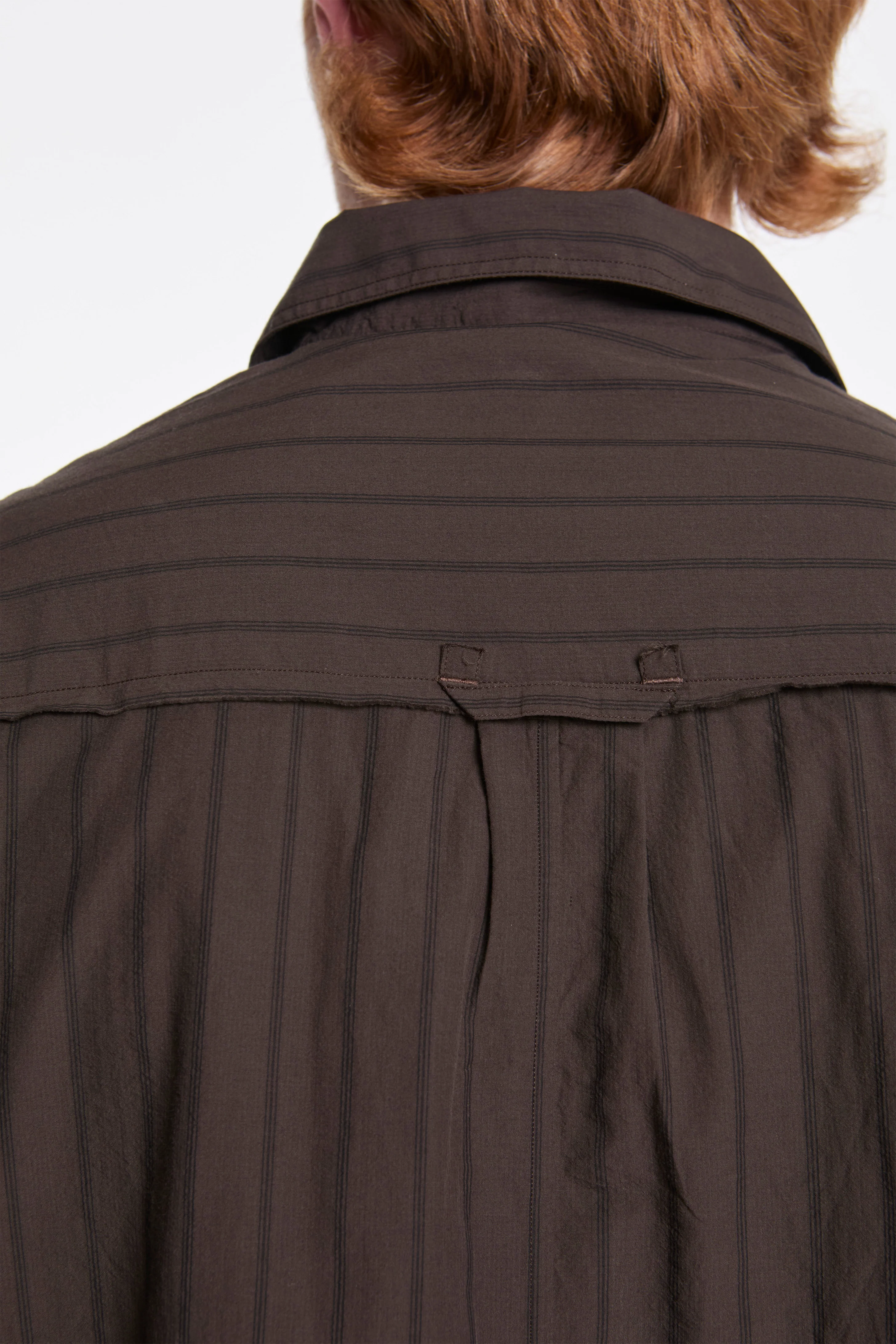 Essay Shirt Dark Brown Triple Stripe - Image 4