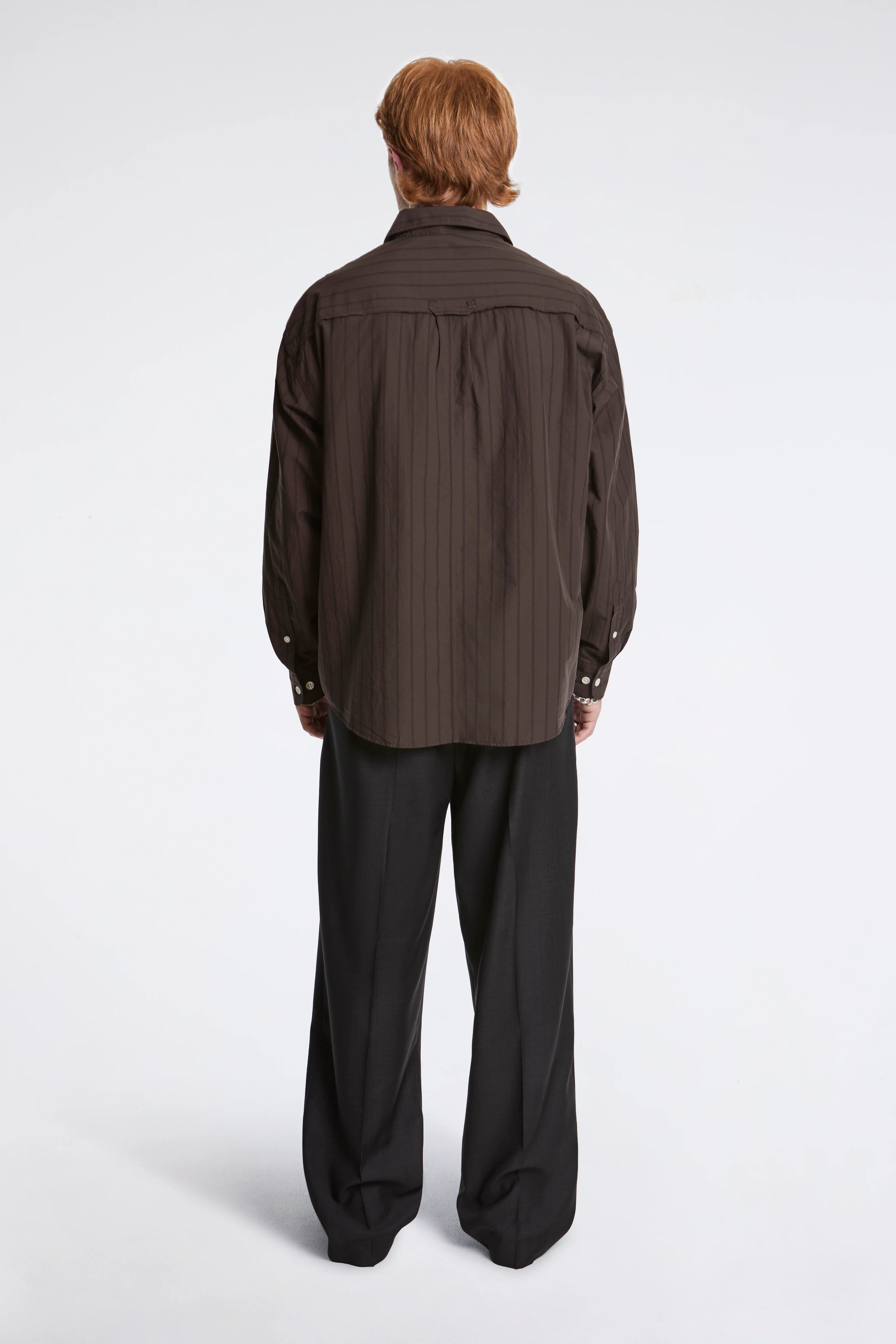 Essay Shirt Dark Brown Triple Stripe - Image 6
