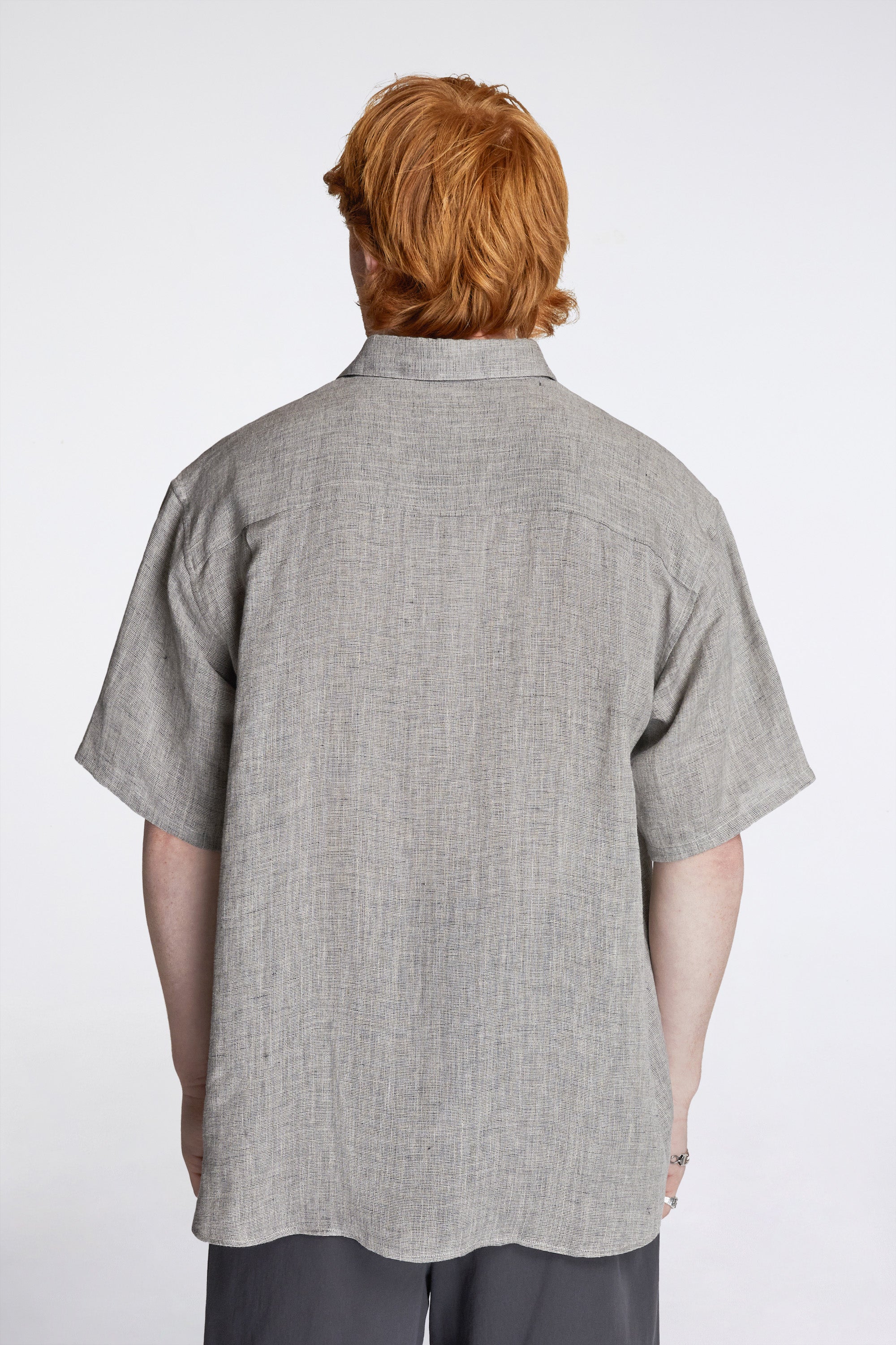 Eternal SS Shirt Linen Mesh Grey Mix - Image 5