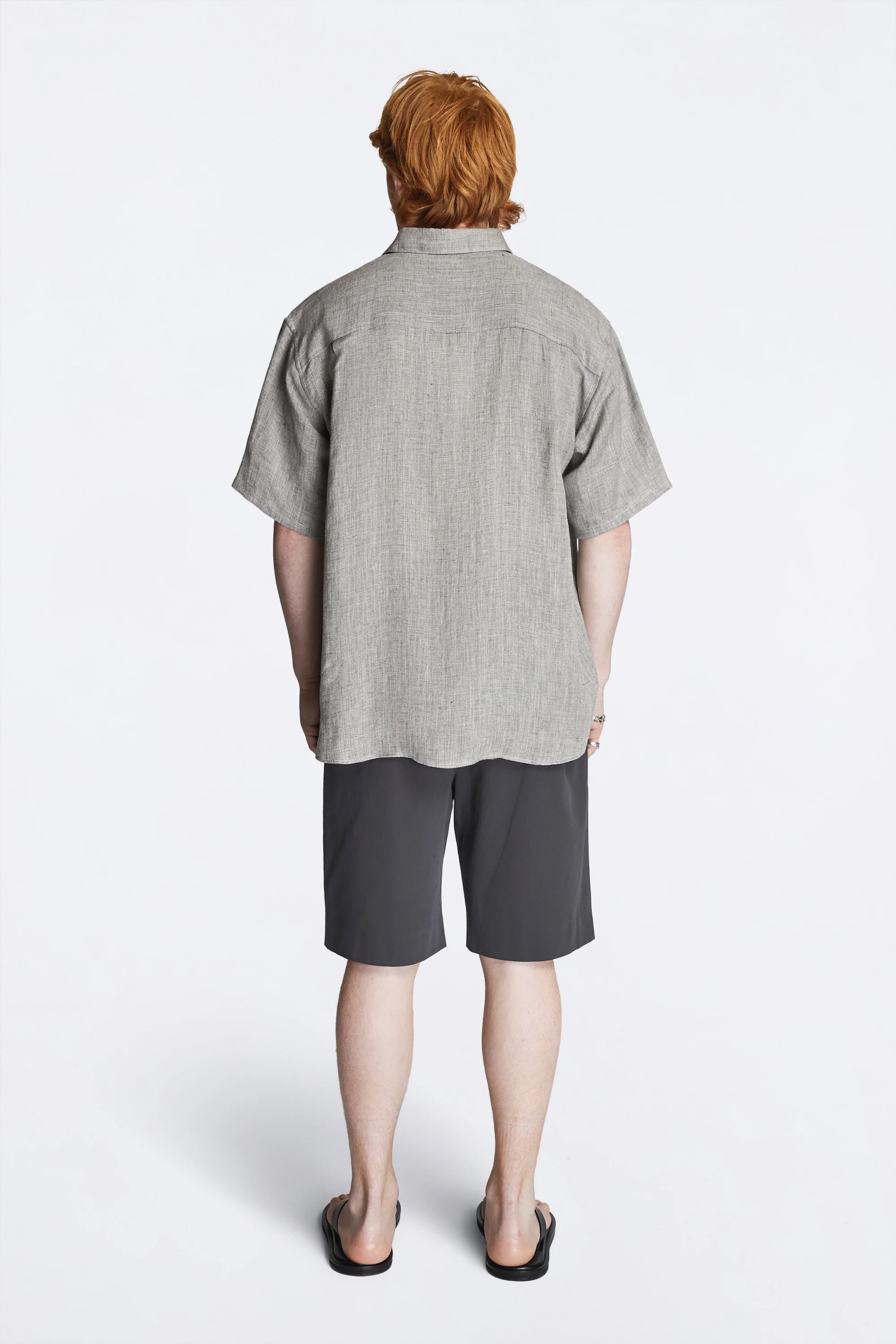 Eternal SS Shirt Linen Mesh Grey Mix - Image 6